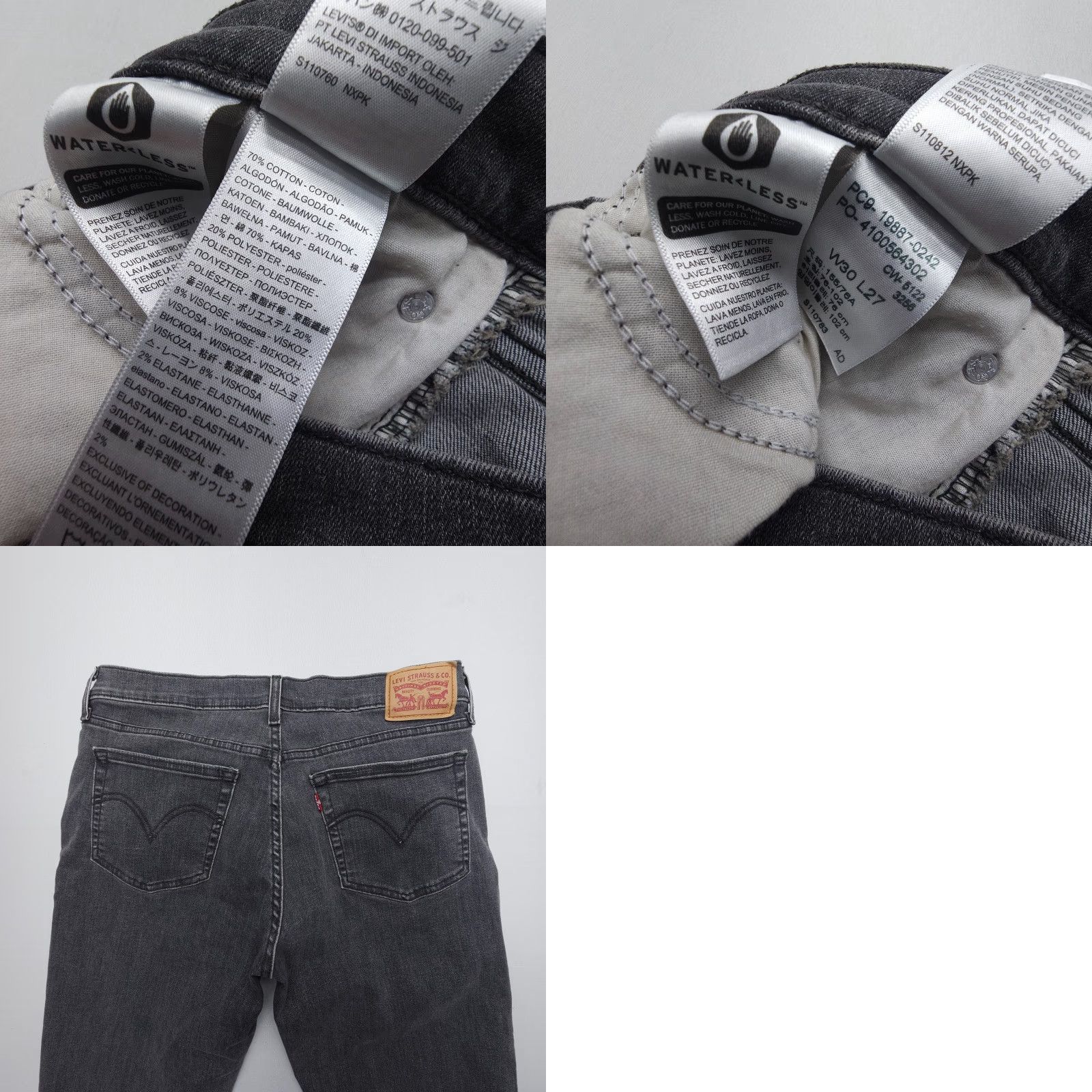 Levi's Levi's Jeans Boyfriend Size 30 Gray Denim Stretch 27" Inseam Mid Rise Regular Fit Women 5-Pocket Design Vintage: No Theme: 90s Size 30" / US 8 / IT 44 - 8 Thumbnail