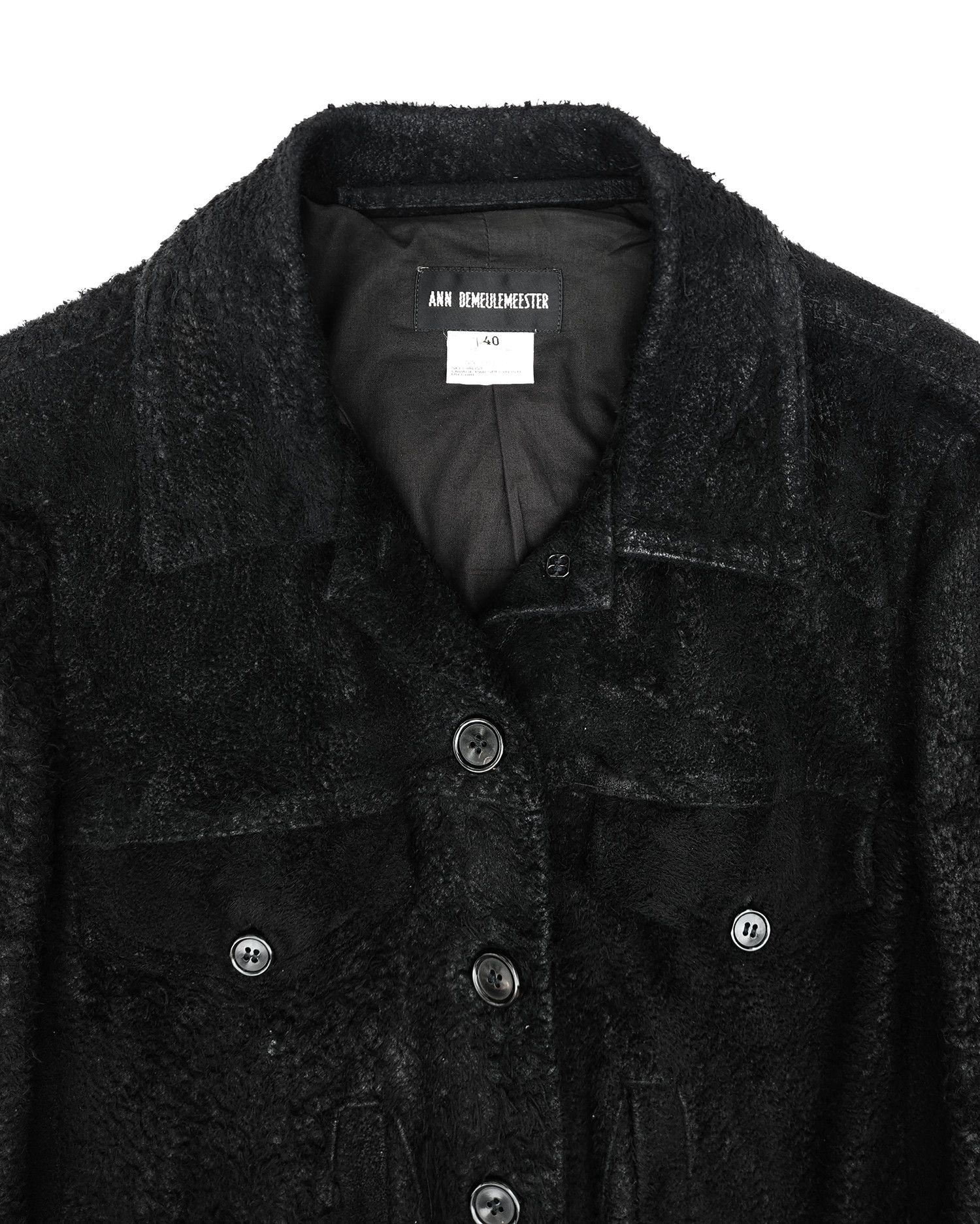 Ann Demeulemeester Ann Demeulemeester AW00 "Burnt Suede" Leather Trucker Jacket Size M / US 6-8 / IT 42-44 - 2 Thumbnail