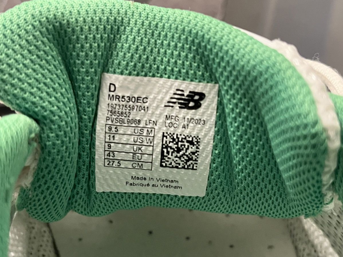 New Balance Size 9.5 New Balance 530 Pine Leaf White & Green Deadstock Size US 9.5 / EU 42-43 - 3 Thumbnail