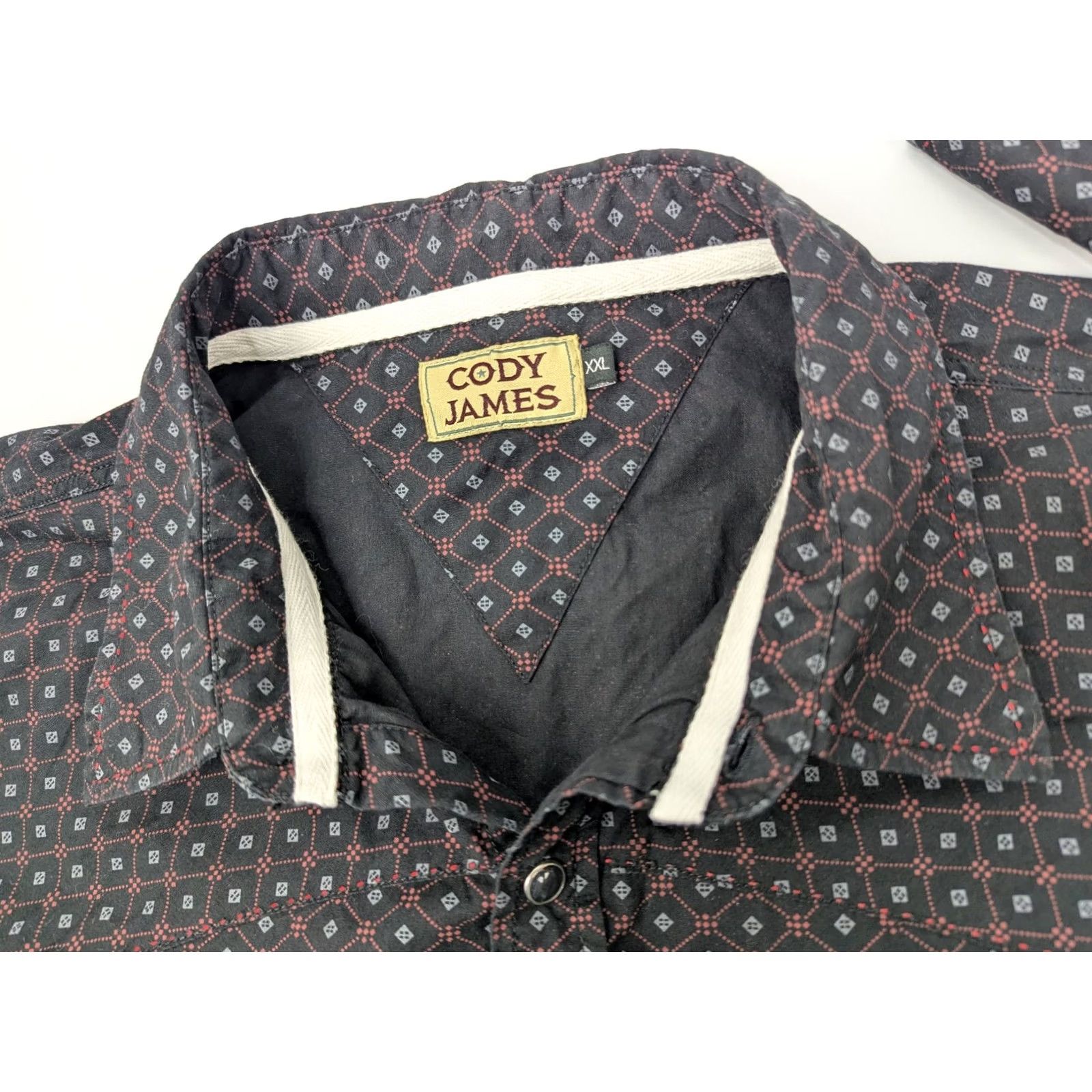 Cody James Cody James Mens Western Shirt 2XL Black Plaid Pearl Snap Regular Fit Button-Up Cowboy Shirt Mens Size US XXL / EU 58 / 5 - 7 Thumbnail