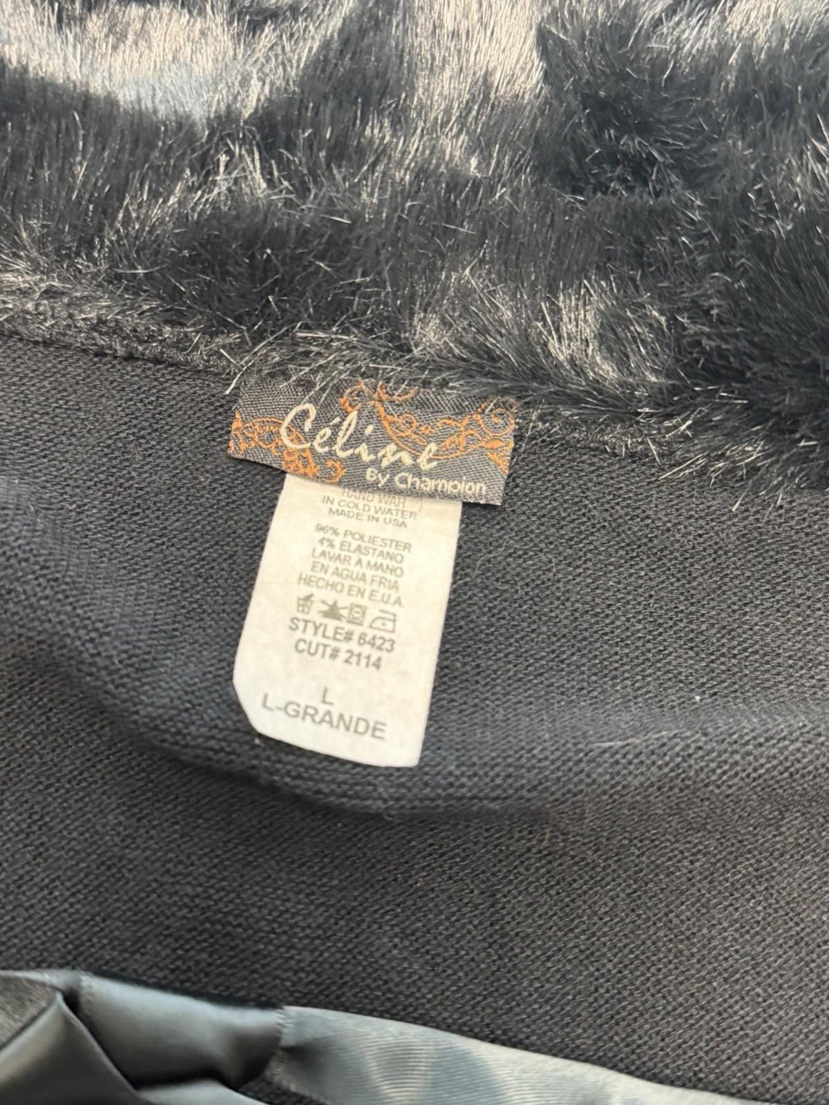 Other Y2K Celine by Champion Black Faux Fur Collar Large Size L / US 10 / IT 46 - 7 Thumbnail