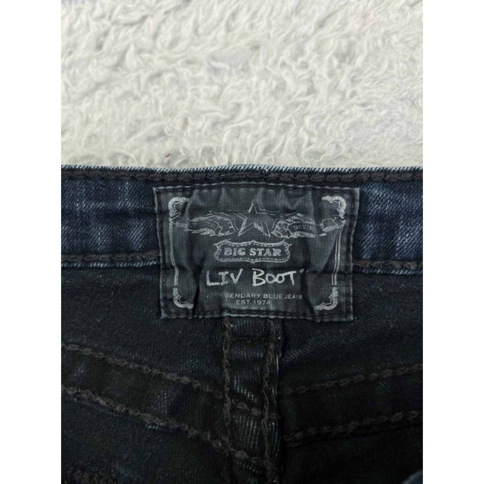 Denime Taverniti So Jeans Women's Bootcut Jeans Size 25 Blue Distressed Denim Regular Fit Size 42" / US 20 - 6 Thumbnail