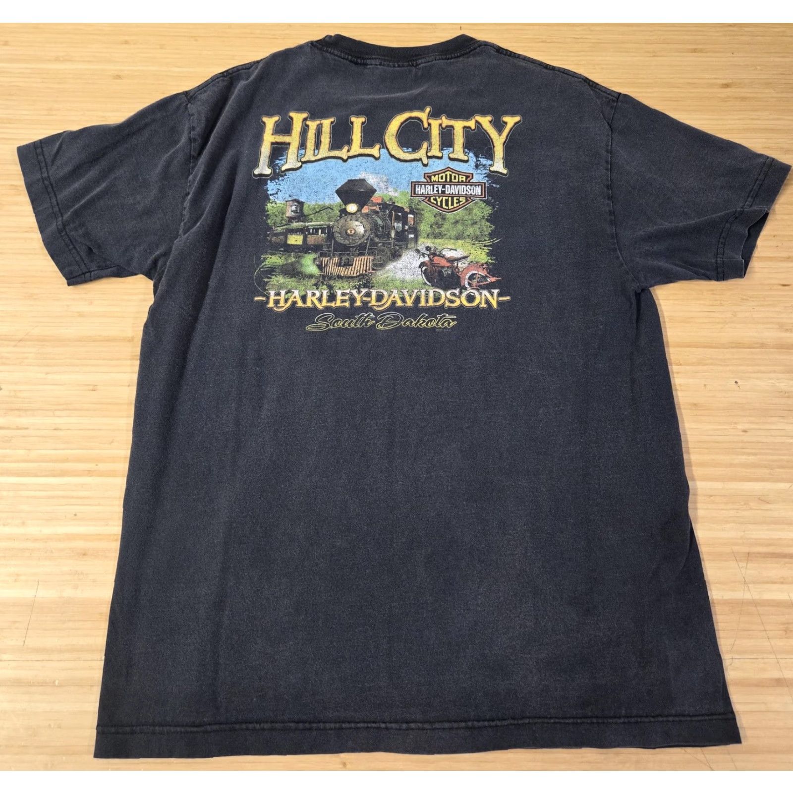 Harley Davidson Harley-Davidson Shirt Mens Large Black Hill City South Dakota Live Free Ride Hard Biker Motorcycle Graphic Print Crew Neck Short Sleeve T-Shirt USA Size US L / EU 52-54 / 3 - 4 Thumbnail