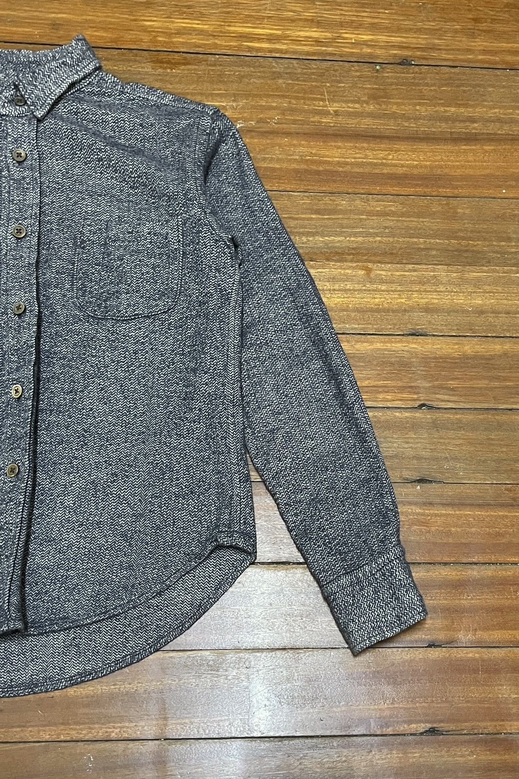 45rpm × Japanese Brand × Vintage Rare Design Vintage Japanese Brand 45rpm Wool Shirt 1990s Size US S / EU 44-46 / 1 - 5 Thumbnail