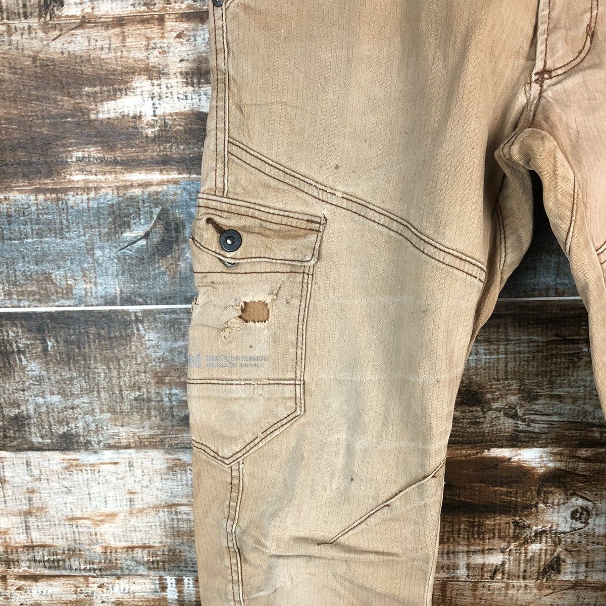 Japanese Brand Iz Frontier Brown Cargo Multipocket Pants #A1429 Size US 30 / EU 46 - 9 Thumbnail