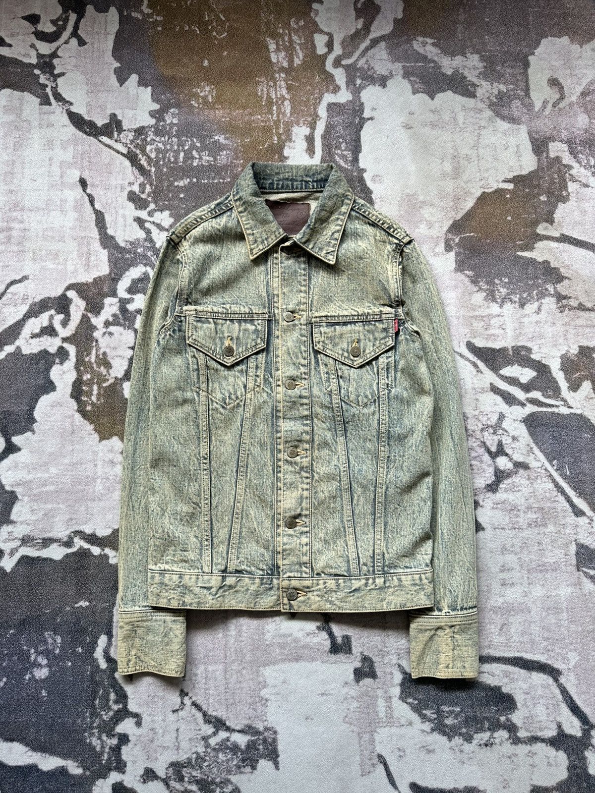 Backbone 2010S/S Backbone vintage mudwash trucker jacket Size US S / EU 44-46 / 1 - 2 Thumbnail