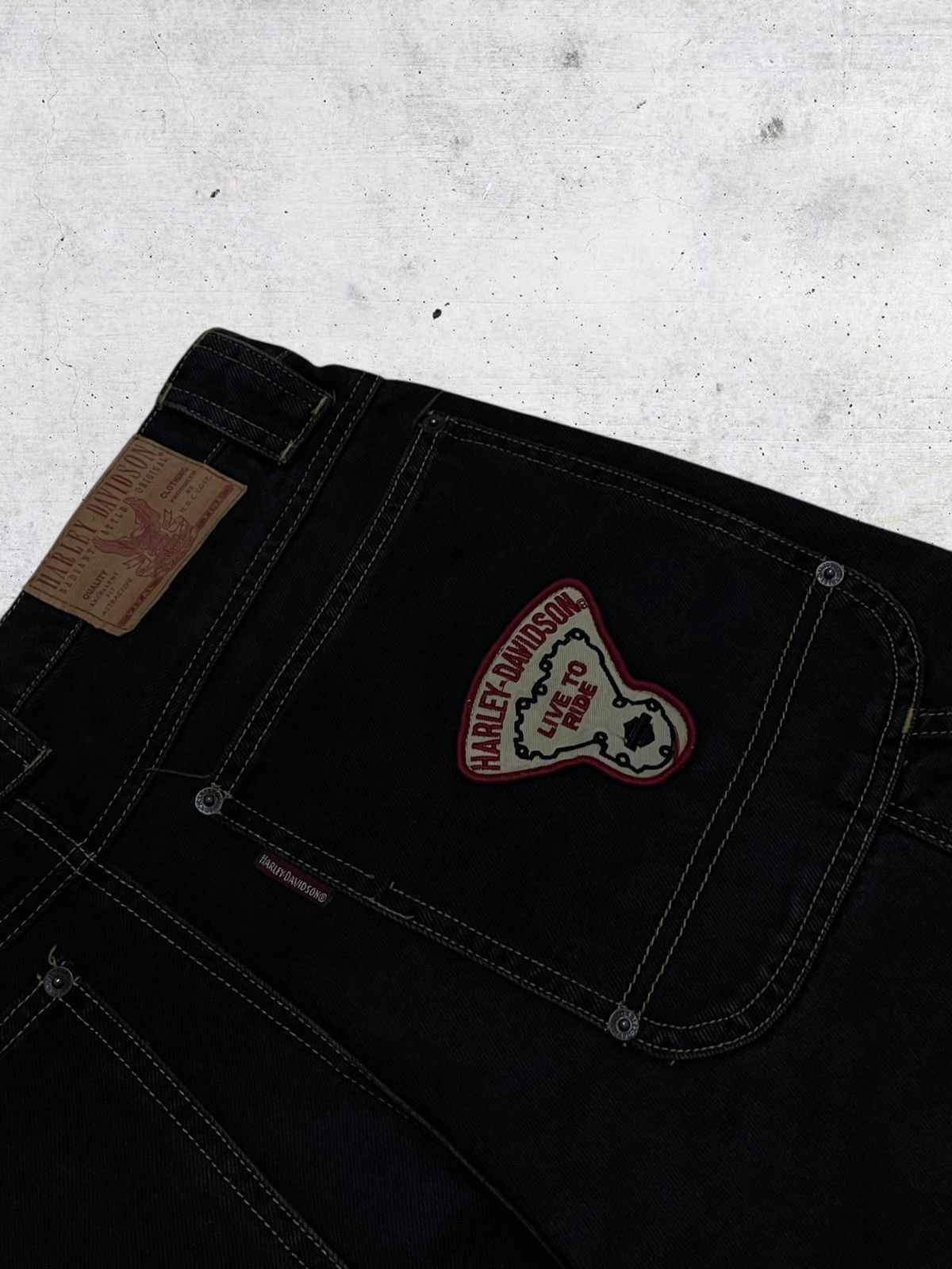 Japanese Brand VINTAGE BAGGY CARPENTER 90S DESIGNER HARLEY DAVIDSON DENIM Size US 32 / EU 48 - 7 Thumbnail