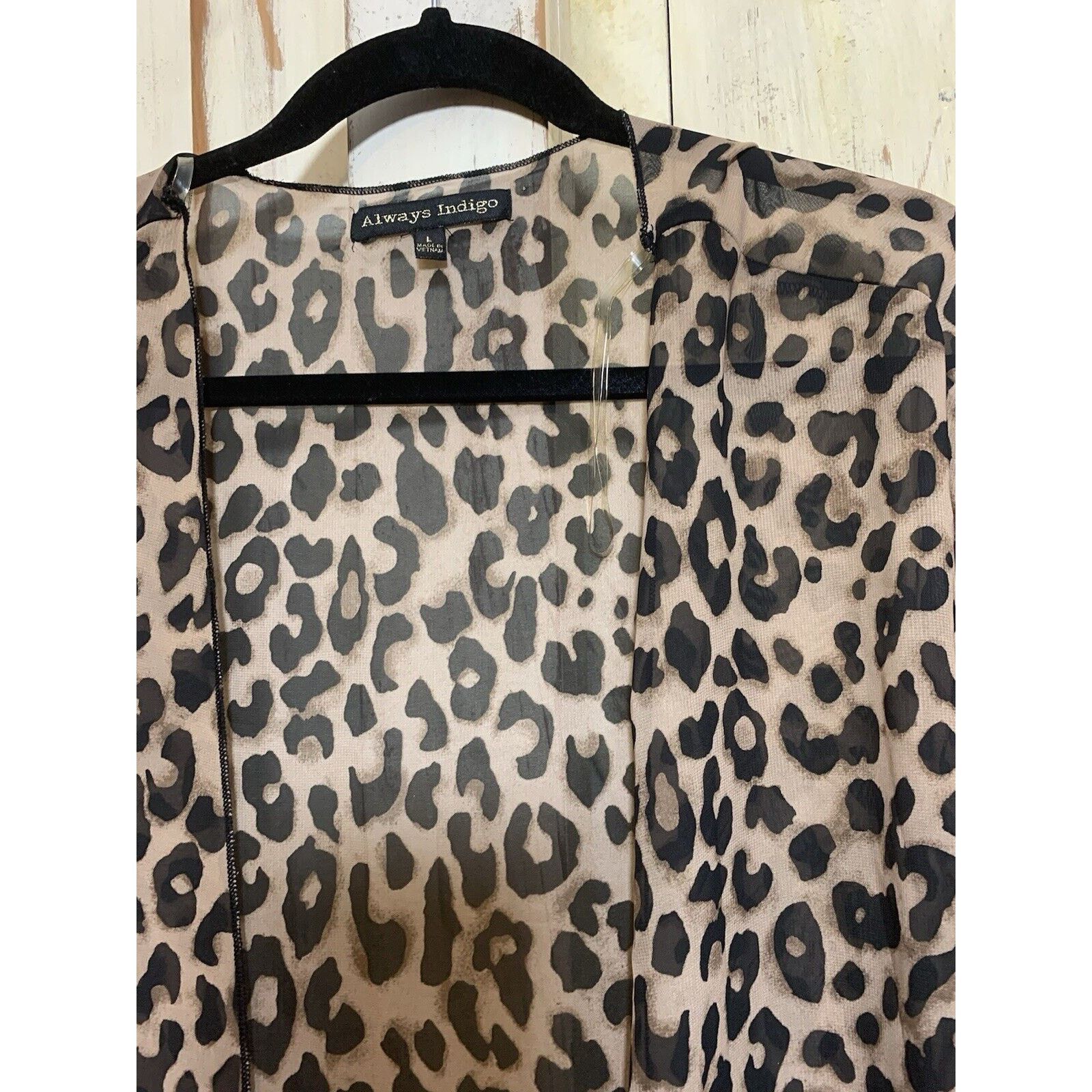 Indigo Always Indigo Kimono Style Top Cheetah Print Size L New Size L / US 10 / IT 46 - 5 Thumbnail