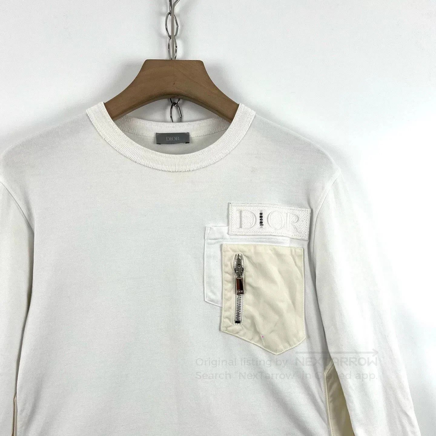 Dior Dior x Sacai Logo Embroidered Button Panel Sweatshirt. Size XXS / US 00 / IT 34 - 4 Thumbnail