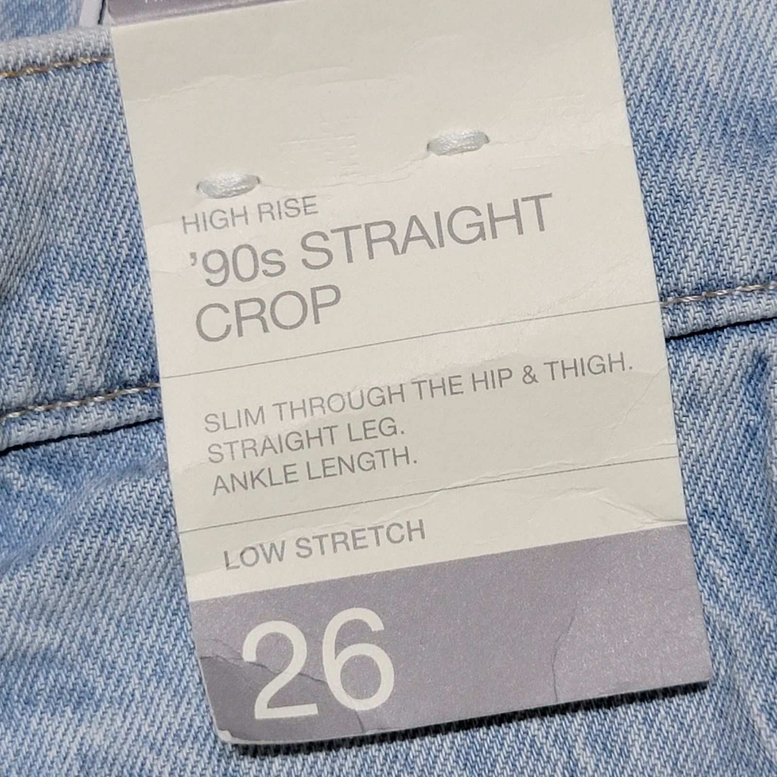 Gap GAP Hi Rise '90s Straight Crop Slim Lo Stretch - 26/2R NWT Size 26" / US 2 / IT 38 - 6 Thumbnail