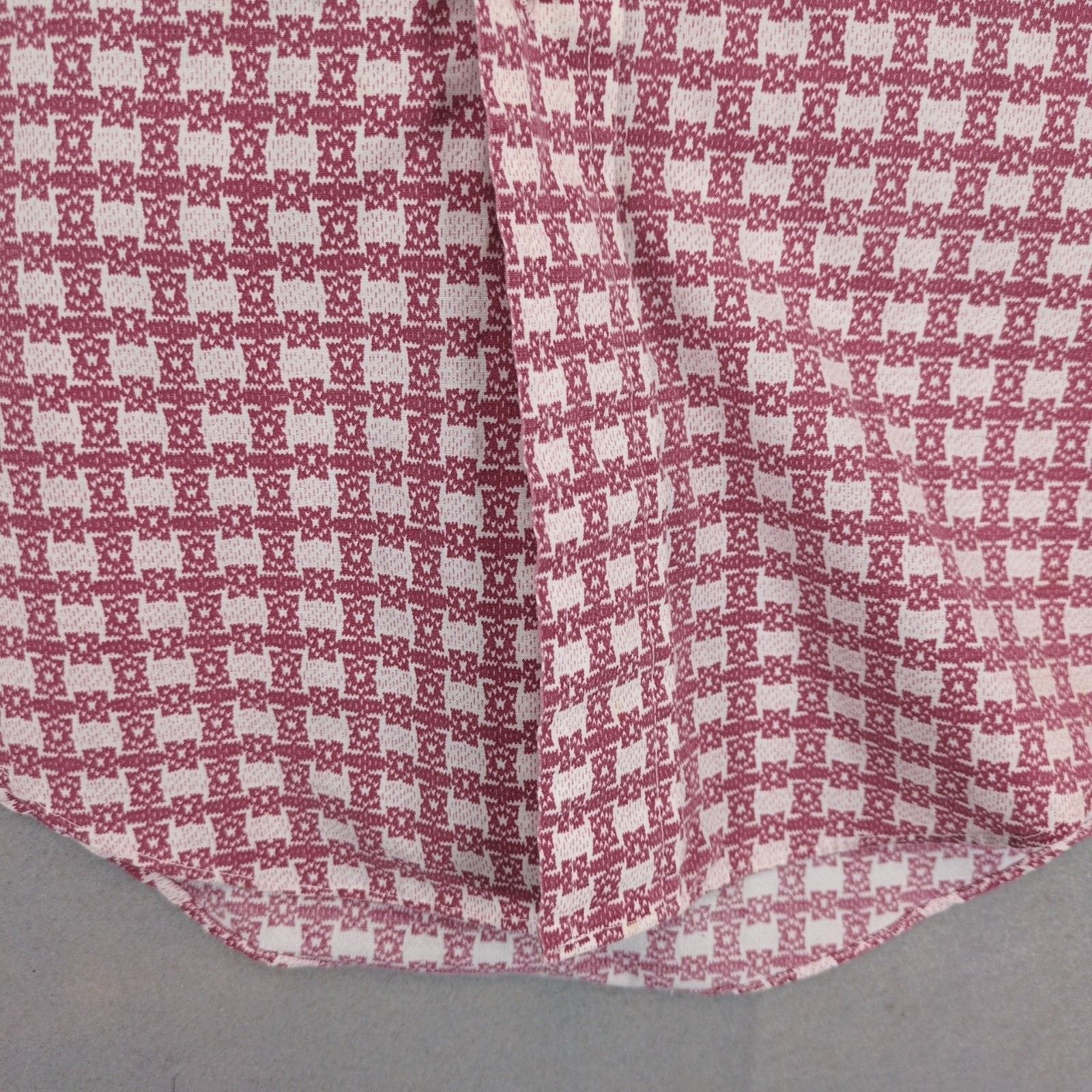 Vintage Demos Mens L Button Up Shirt Spread Pointed Collar Geometric Size US L / EU 52-54 / 3 - 3 Thumbnail