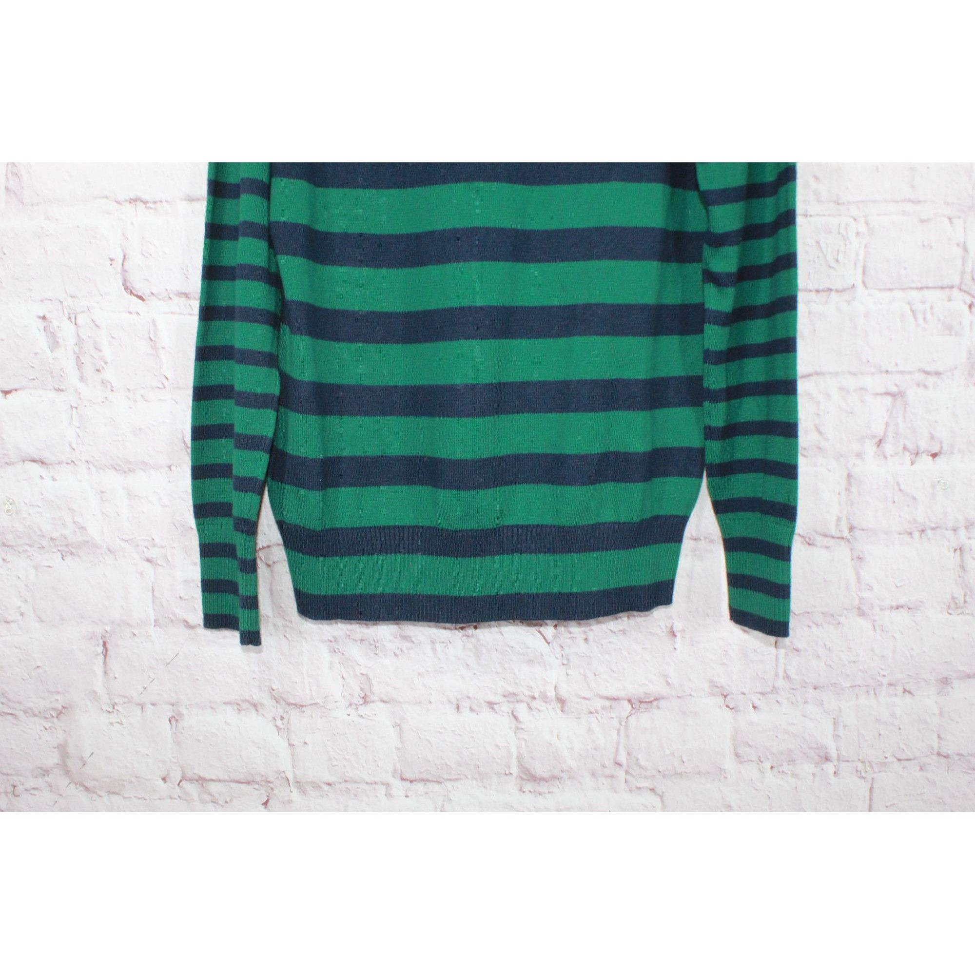 L.L. Bean LL Bean Women's Cotton Cashmere Sweater Turtleneck Stripe Size S / US 4 / IT 40 - 5 Thumbnail