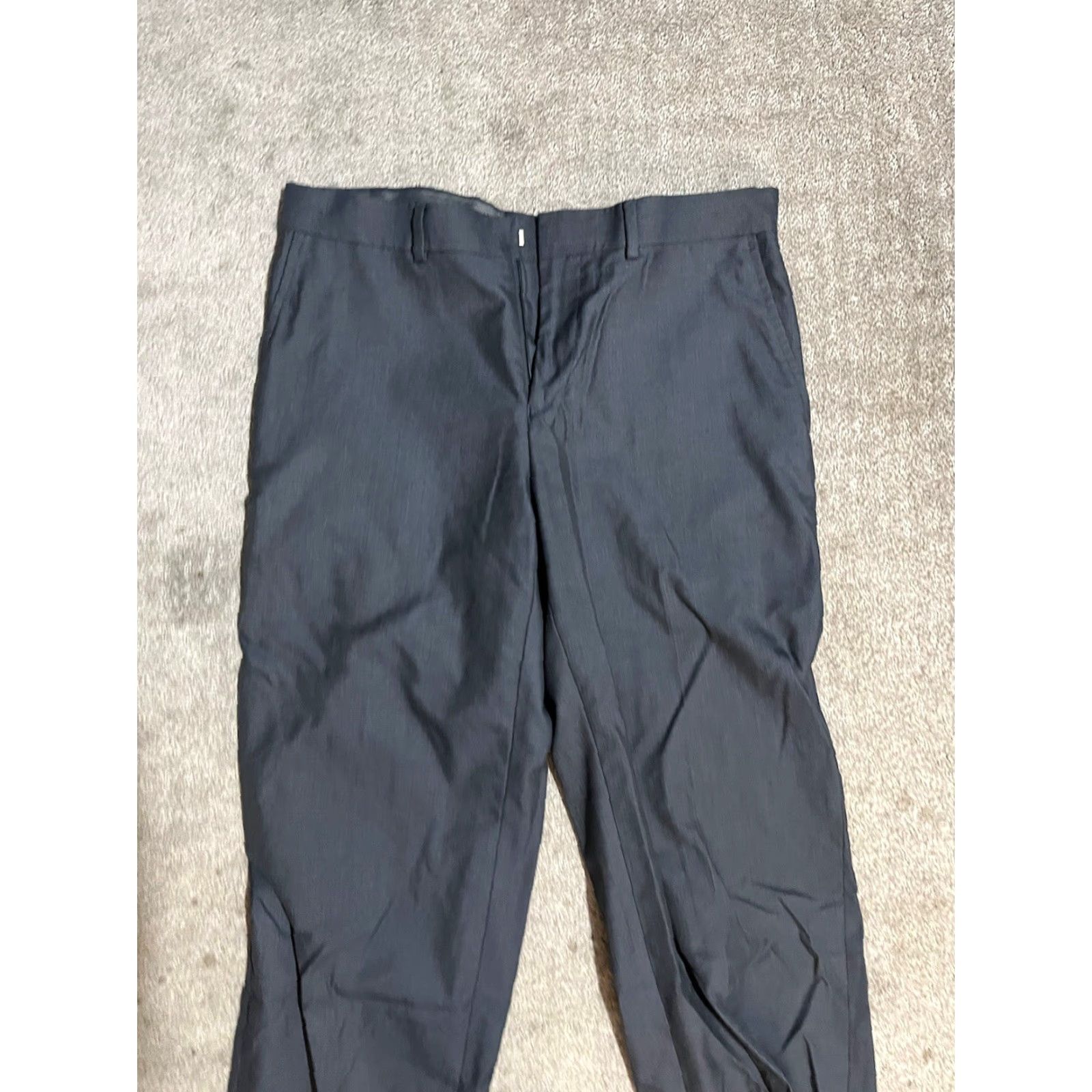 Dockers Dockers Mens Size 34x29 Polyester Straight Fit Dress Pants Blue Flat Front Chino Pants 90s Theme Mens Size US 34 / EU 50 - 2 Thumbnail