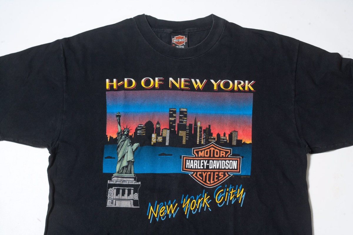 Harley Davidson Harley Davidson Twin Towers Vintage Shirt Size US XL / EU 56 / 4 - 2 Thumbnail