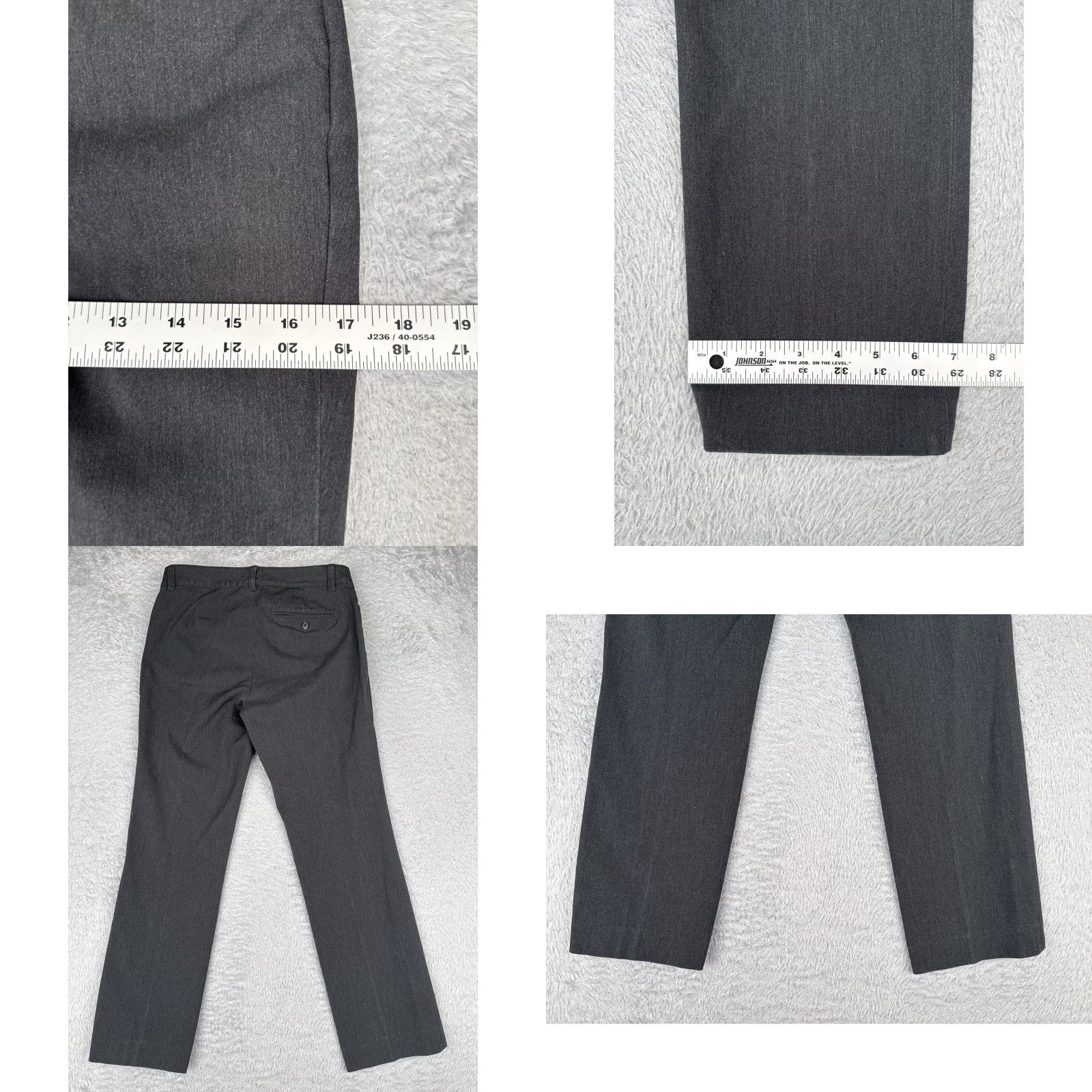 Ralph Lauren Lauren Ralph Lauren Pants Women 6P Gray Cotton Twill Low Rise 29x27 Straight Leg Chino Pockets Zipper Size 28" / US 6 / IT 42 - 9 Thumbnail