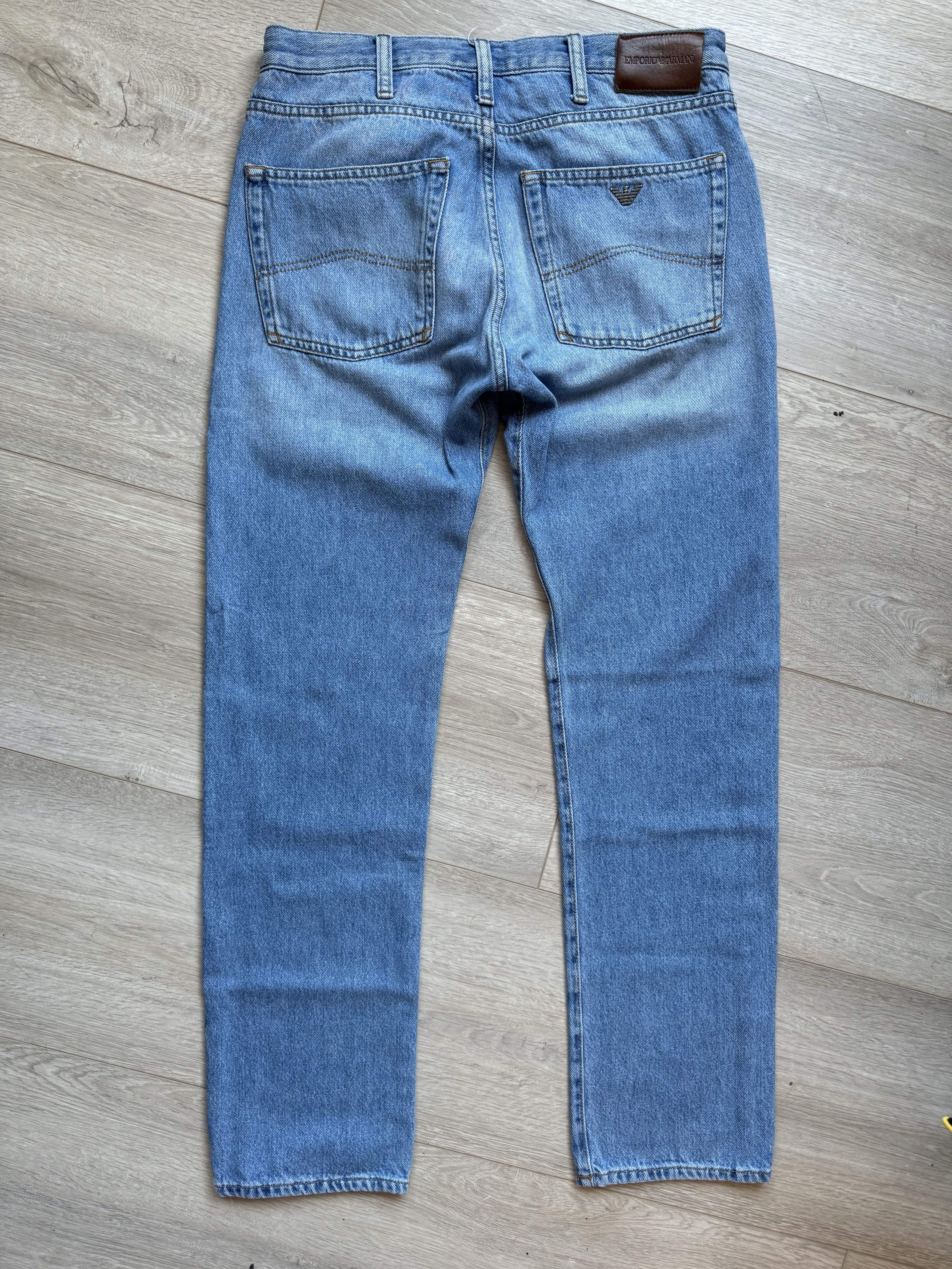 Emporio Armani EMPORIO ARMANI Blue Denim Jeans Regular Fit Size US 31 - 2 Thumbnail