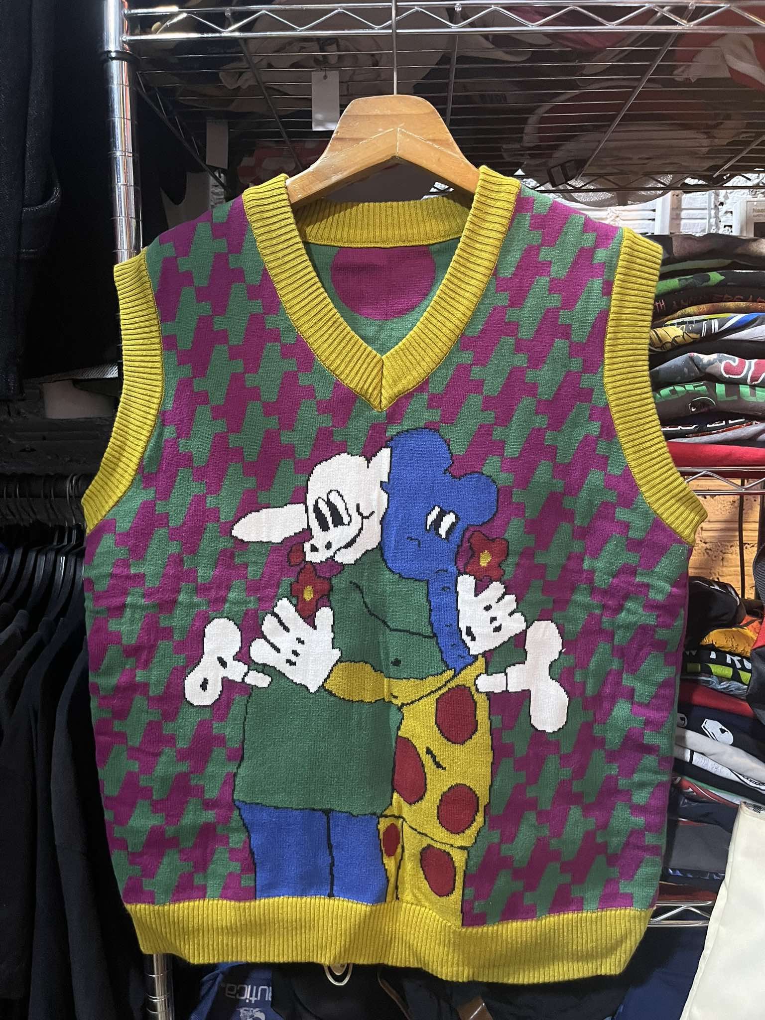 Vintage Kina & Tam Best Friend Cartoon Harajuku Vest Size US M / EU 48-50 / 2 - 1 Thumbnail
