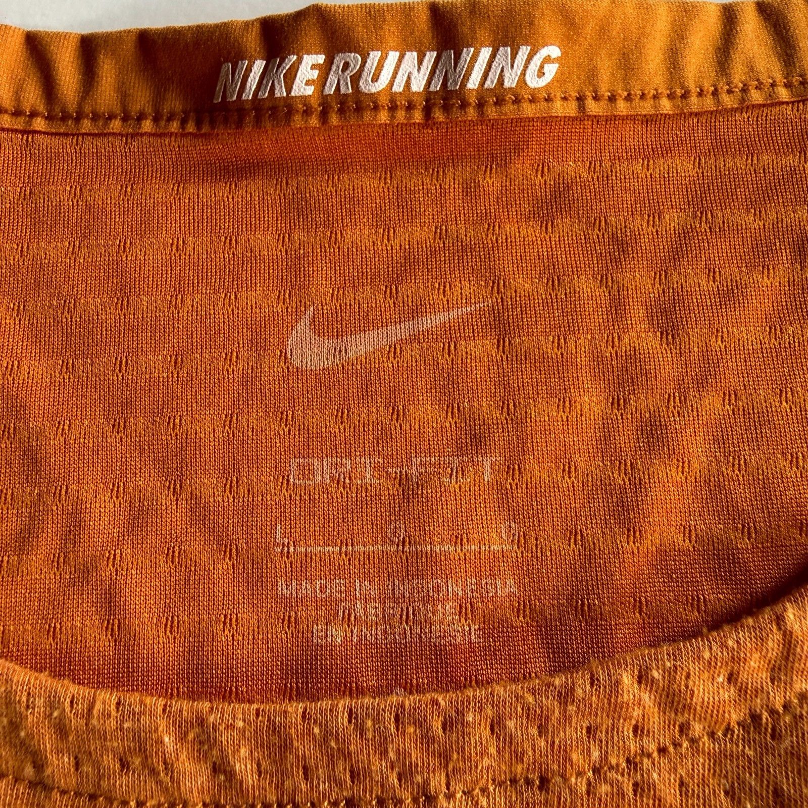 Nike Nike Running Dri-FIT Orange SS Athletic Shirt - Men’s Large Size US L / EU 52-54 / 3 - 2 Thumbnail