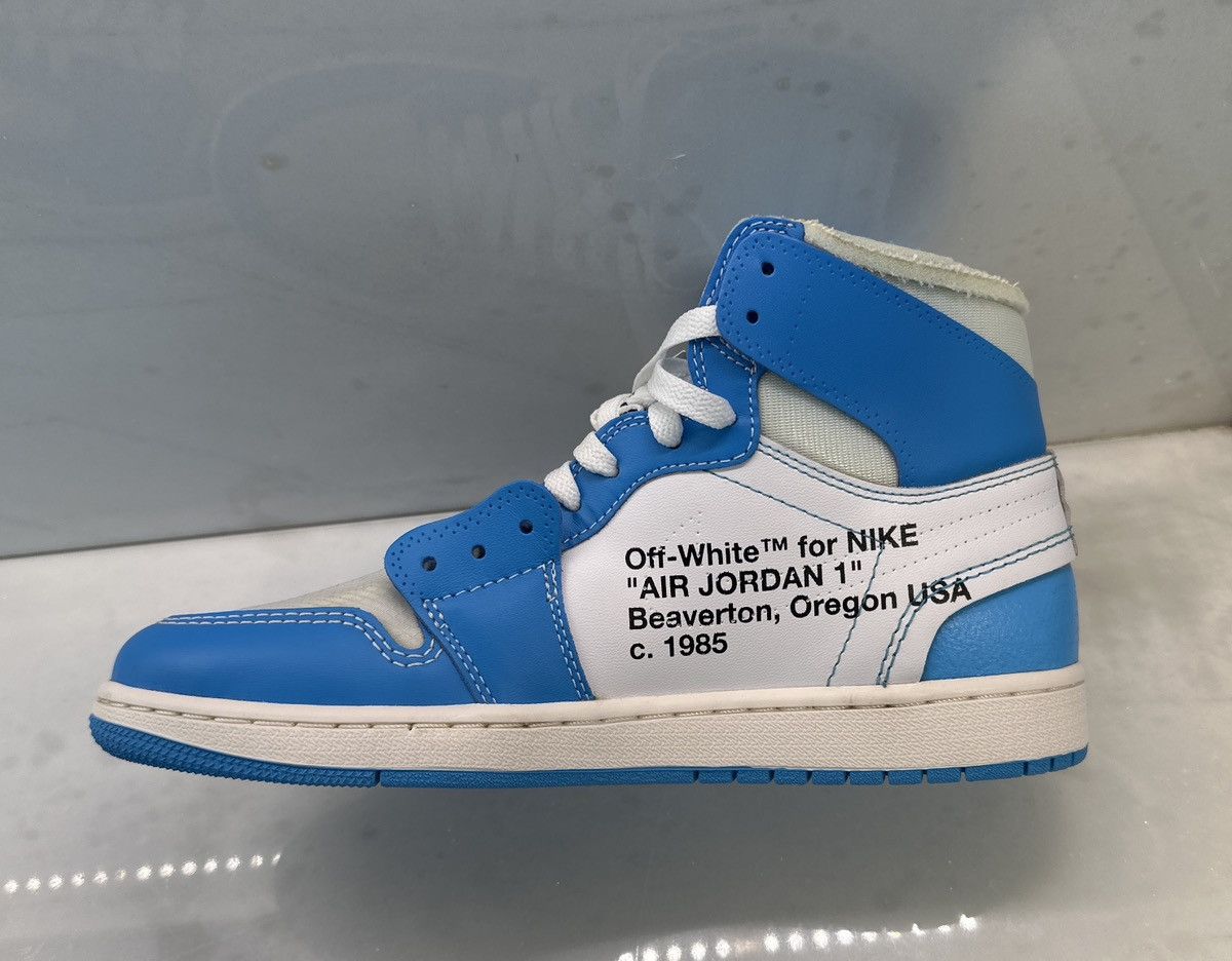 Nike Jordan 1 Off-White University Blue Size US 9.5 / EU 42-43 - 11 Thumbnail