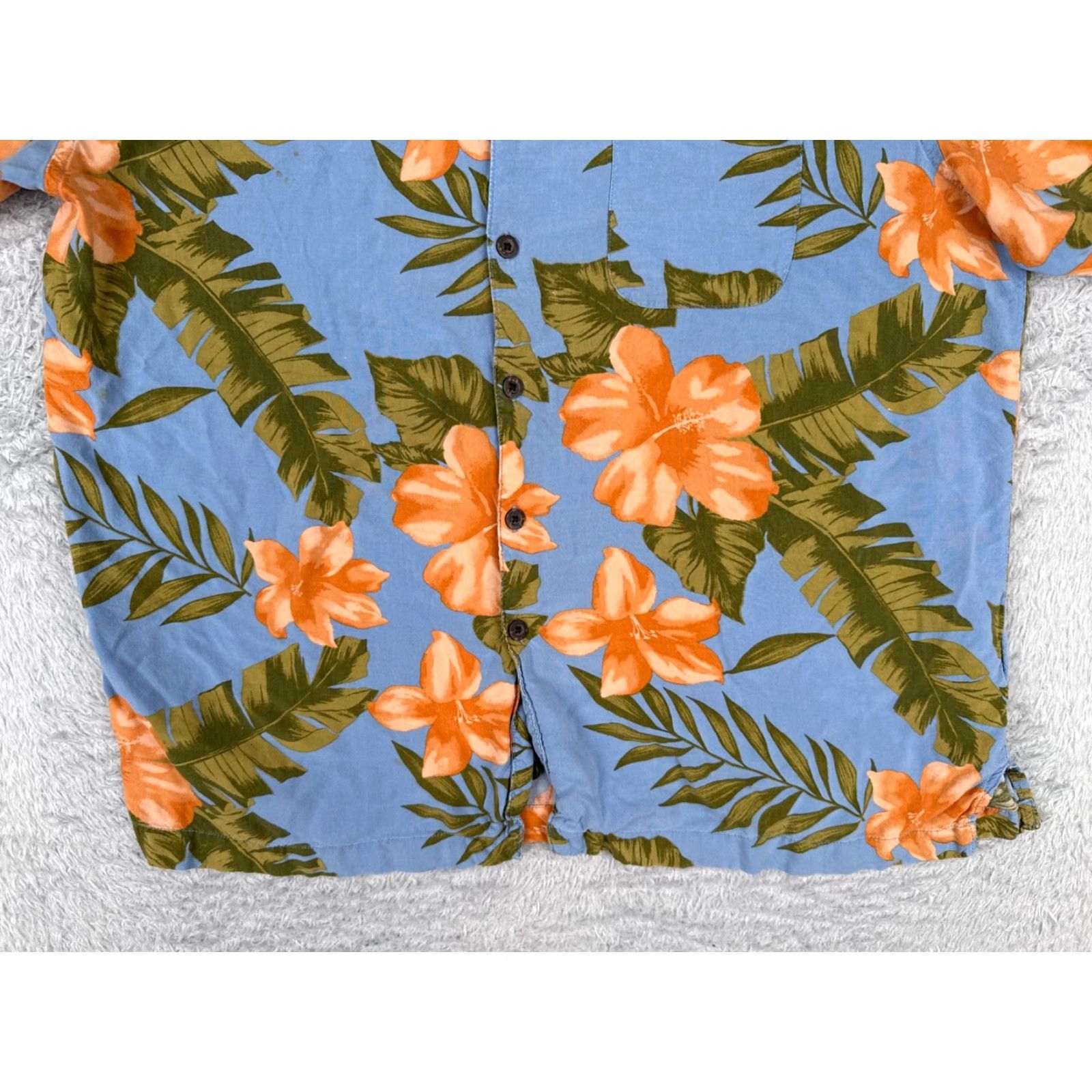 Panama Jack VINTAGE Panama Jack Shirt Adult XL Blue Orange Floral Palm Leaf Rayon Hawaiian Shirt Blue Floral 90s Luau Mens XL Size US XL / EU 56 / 4 - 5 Thumbnail
