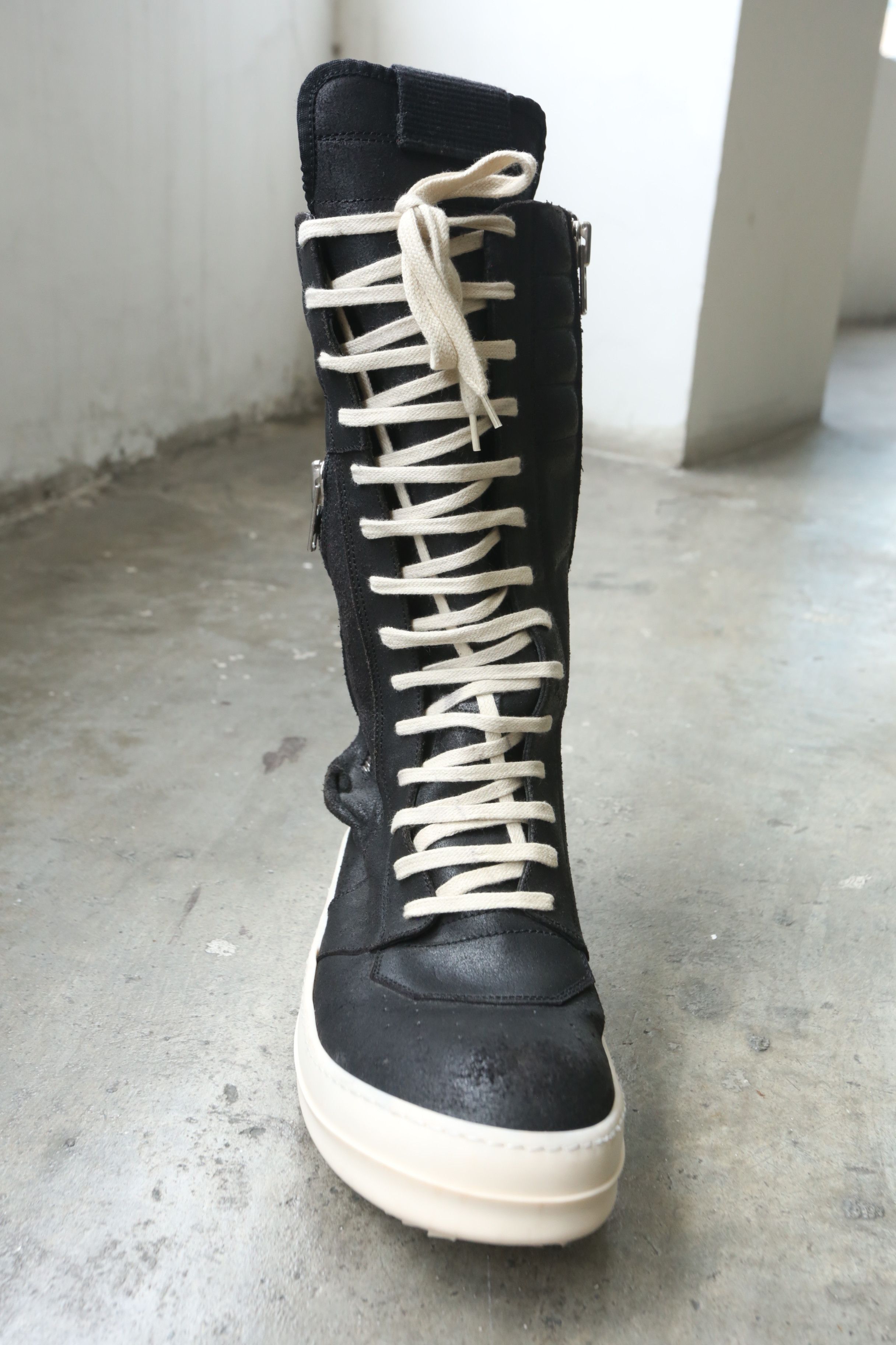 Rick Owens Rick Owens - S/S 16 - Blistered Leather Cargobasket Sneakers Size US 9 / EU 42 - 4 Thumbnail