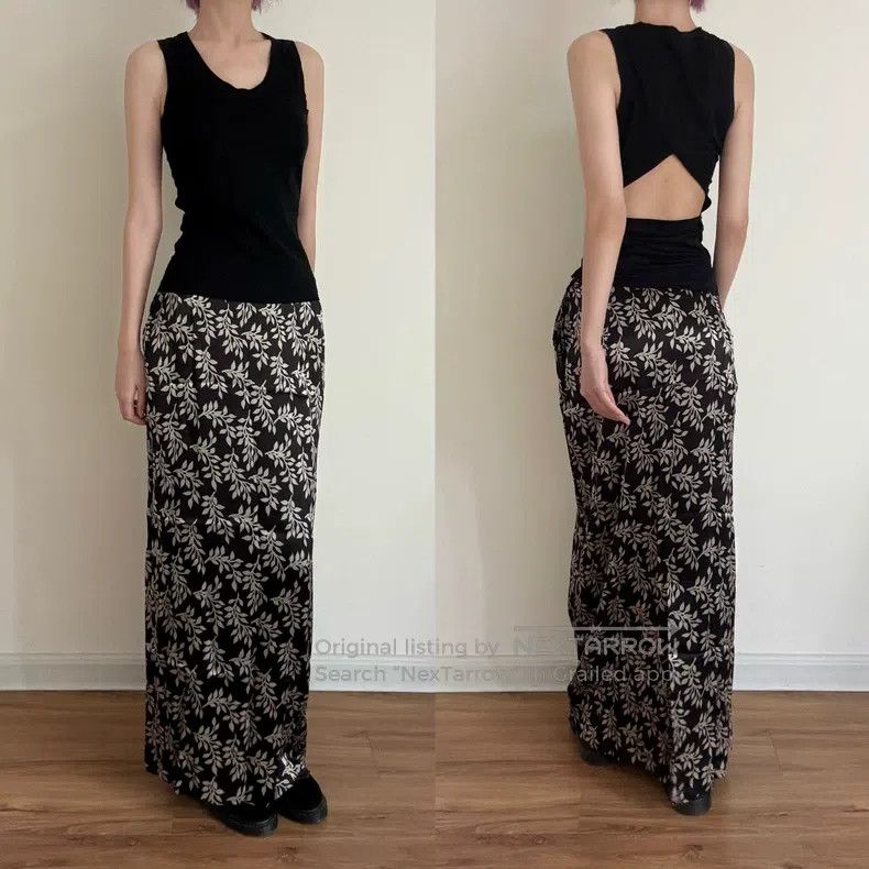 Yohji Yamamoto Yohji Yamamoto size m Satin printed skirt Size 25" / US 0 / IT 36 - 1 Thumbnail