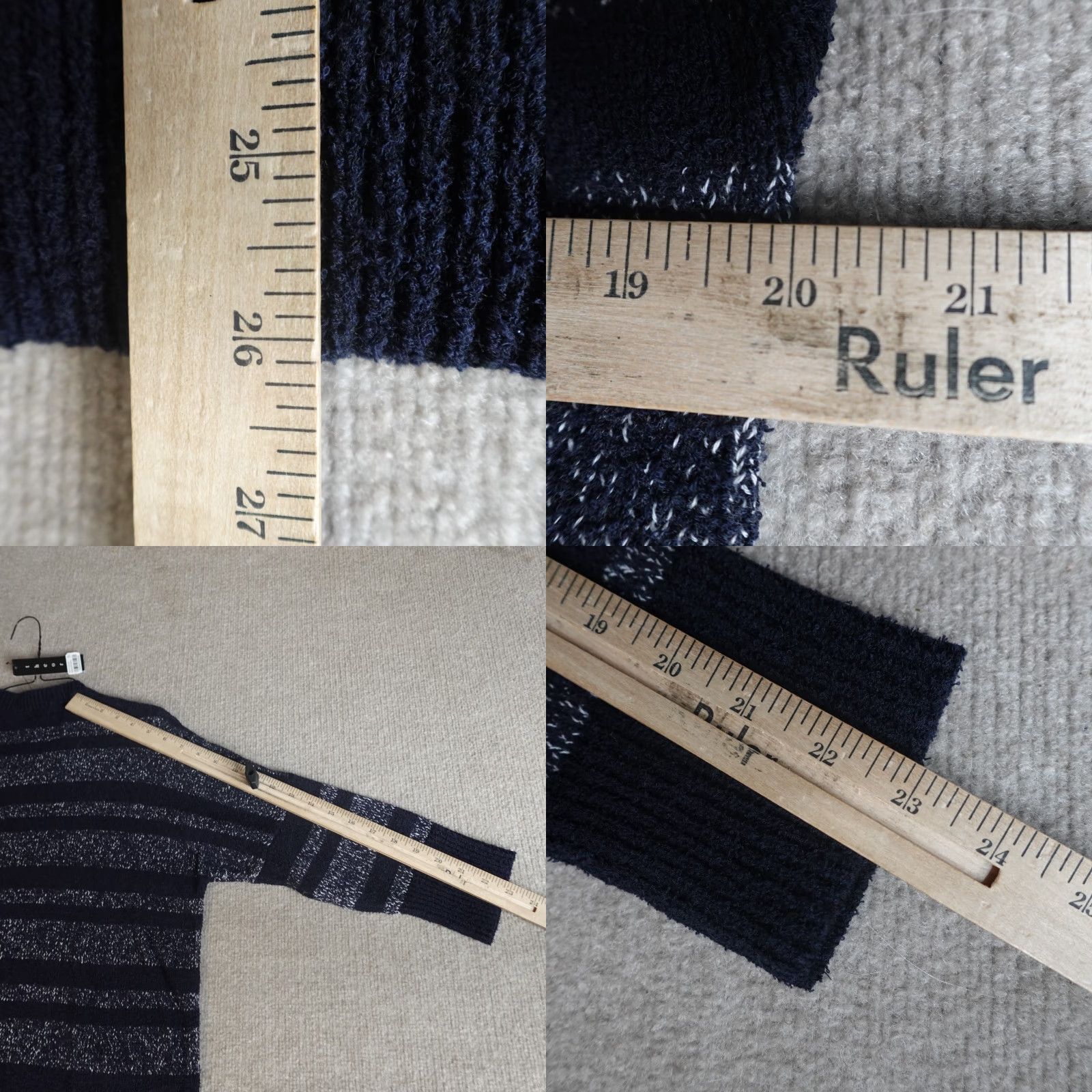 Theory VINTAGE Theory Womens Sweater Small Blue Striped Hesterly Calming Sea Cotton NEW Size S / US 4 / IT 40 - 8 Thumbnail
