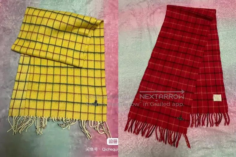 Vivienne Westwood Vivienne Westwood Two-color wool scarf, multicolor Saturn Size ONE SIZE - 1 Thumbnail
