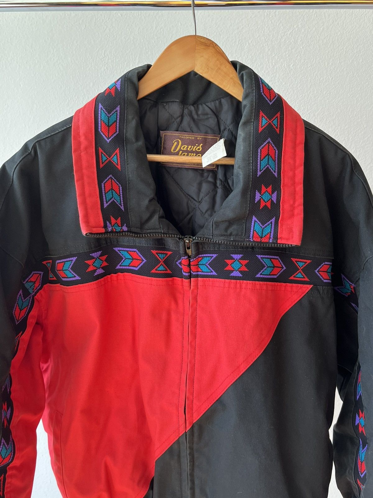 Vintage Vintage 90s David James Jacket Black Western Aztec Size US L / EU 52-54 / 3 - 10 Thumbnail