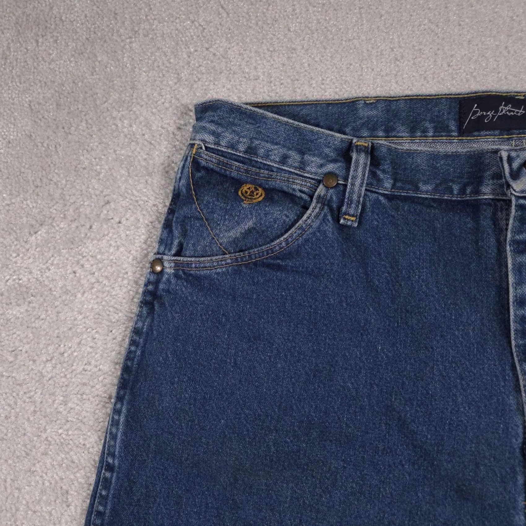 Wrangler Wrangler Cowboy Cut Jeans Mens 38x30 Blue Denim Western Classic Fit Straight Leg Size US 38 / EU 54 - 4 Thumbnail