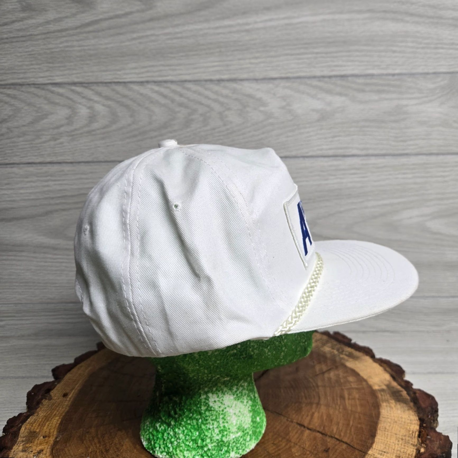 Vintage VINTAGE Ti White Hat Snapback Cap Adult One Size White Adjustable Hat Distributors Transportation Cars Men Size ONE SIZE - 3 Thumbnail