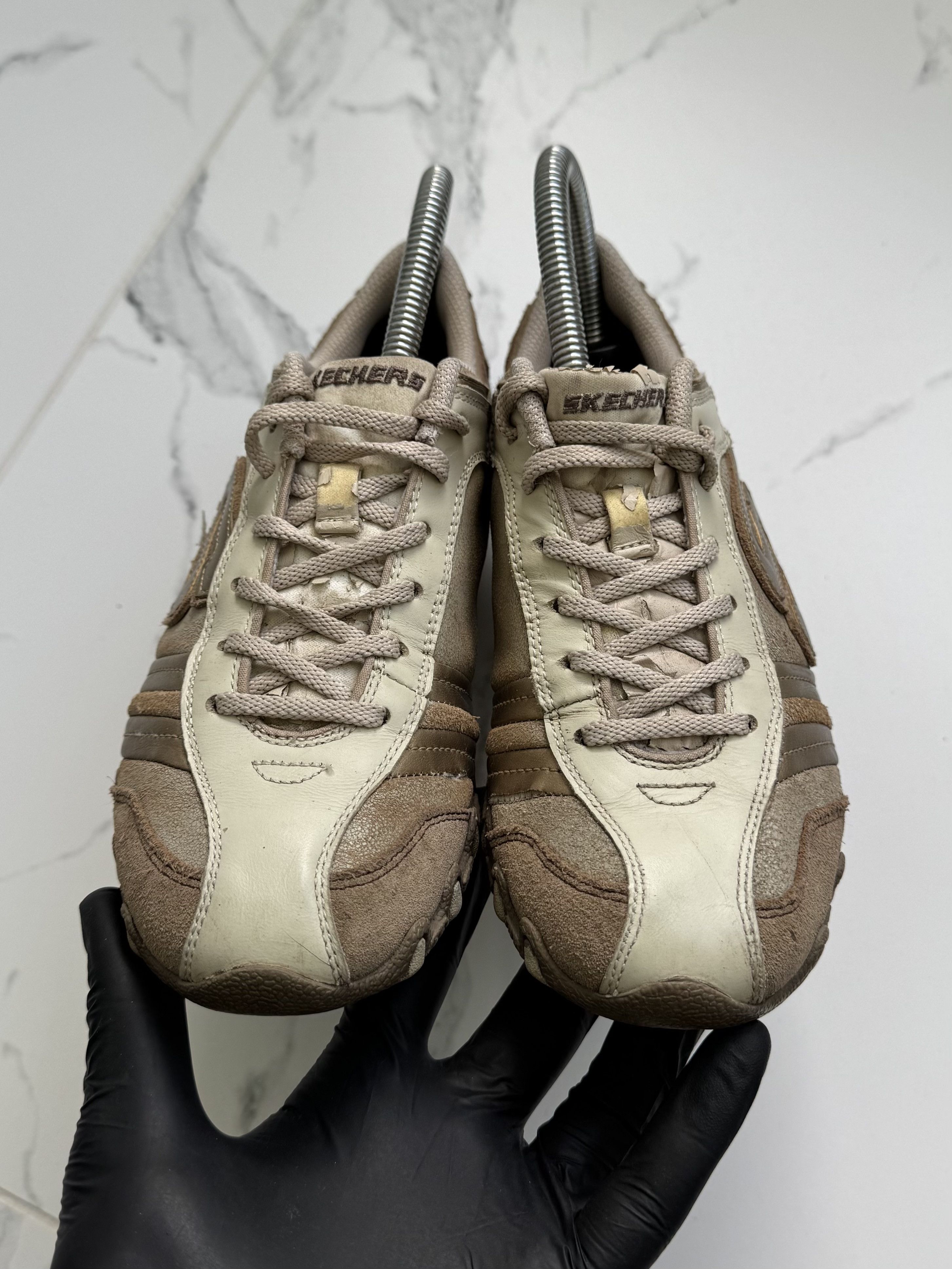 SKECHERS Vintage Skechers Women’s Retro Sneakers Beige Gold Trainers Size US 7 / IT 37 - 6 Thumbnail