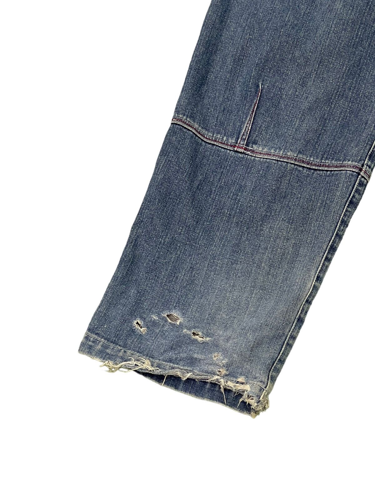 Japanese Brand Baggy Jeans Hobo Distress Wide Denim Skateboards 6🟦4 Size US 29 - 17 Thumbnail