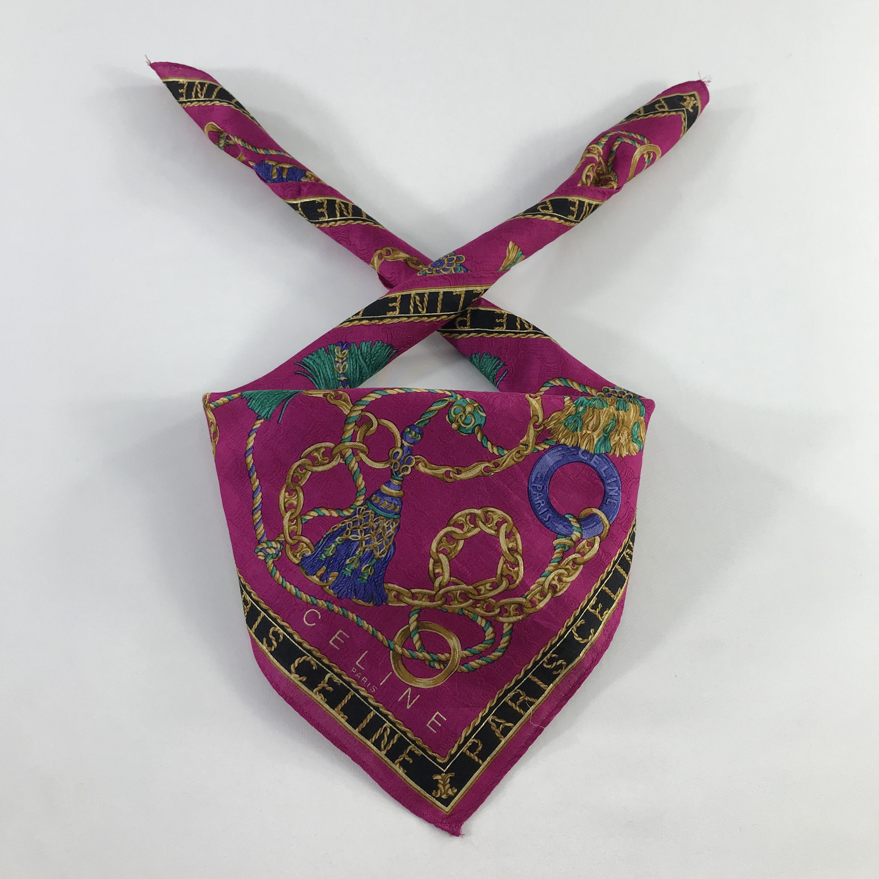 Celine × Vintage Celine Bandana / Handkerchief / Neckerchief - S883 Size ONE SIZE - 3 Thumbnail