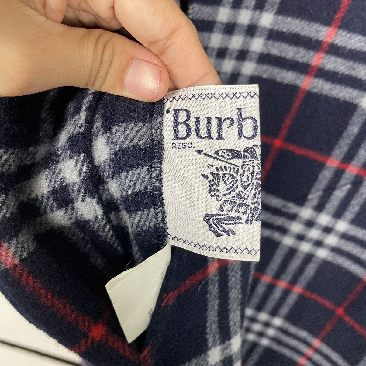 Burberry Prorsum × Vintage 💥VTG BURBERRYS NAVY BLUE CHECK REVERSIBLE BUTTON PARKA Size US M / EU 48-50 / 2 - 15 Thumbnail
