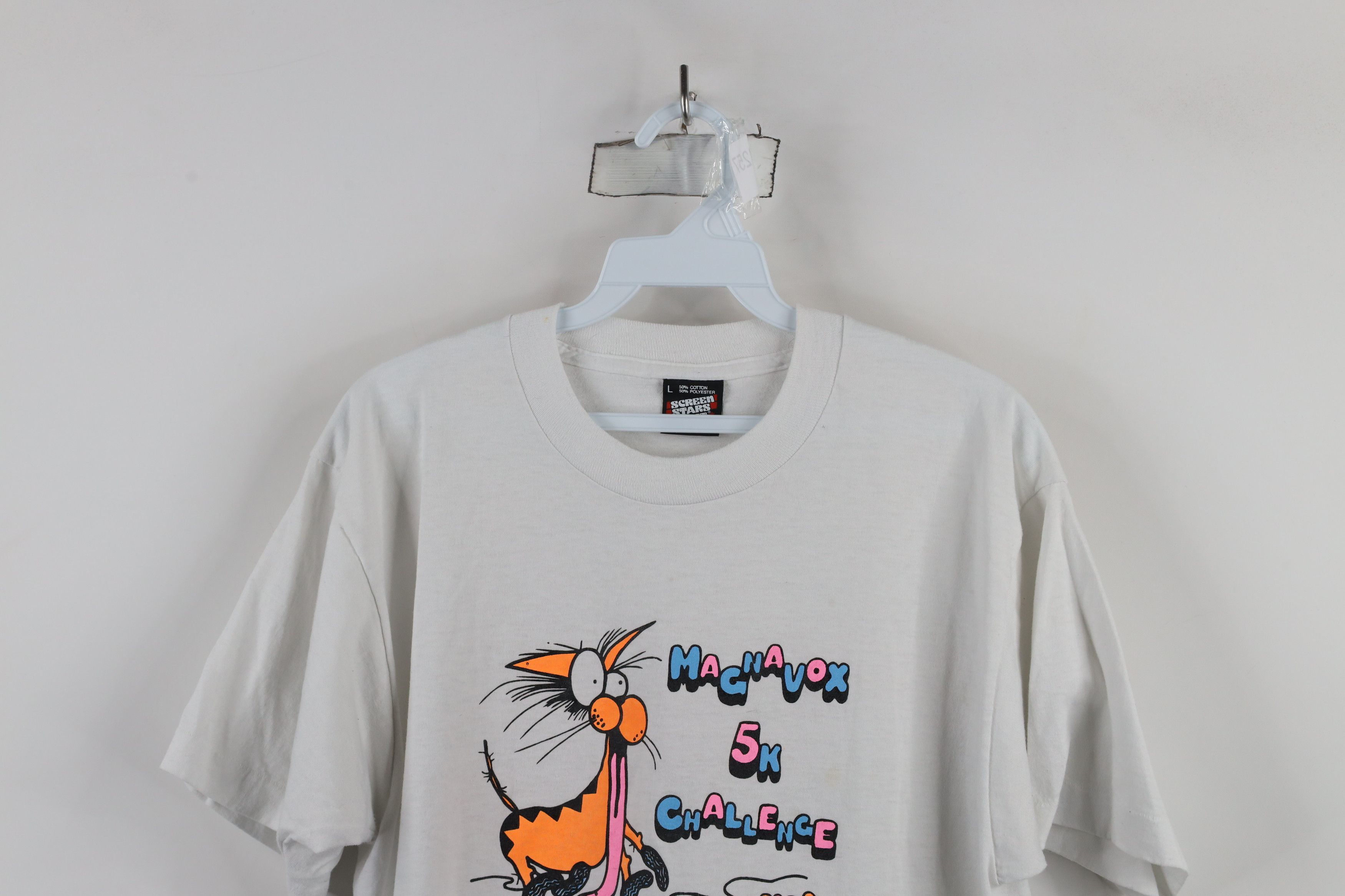 Vintage Vintage 90s Magnavox 5k Challenge Road Race Running T-Shirt Size US L / EU 52-54 / 3 - 2 Thumbnail