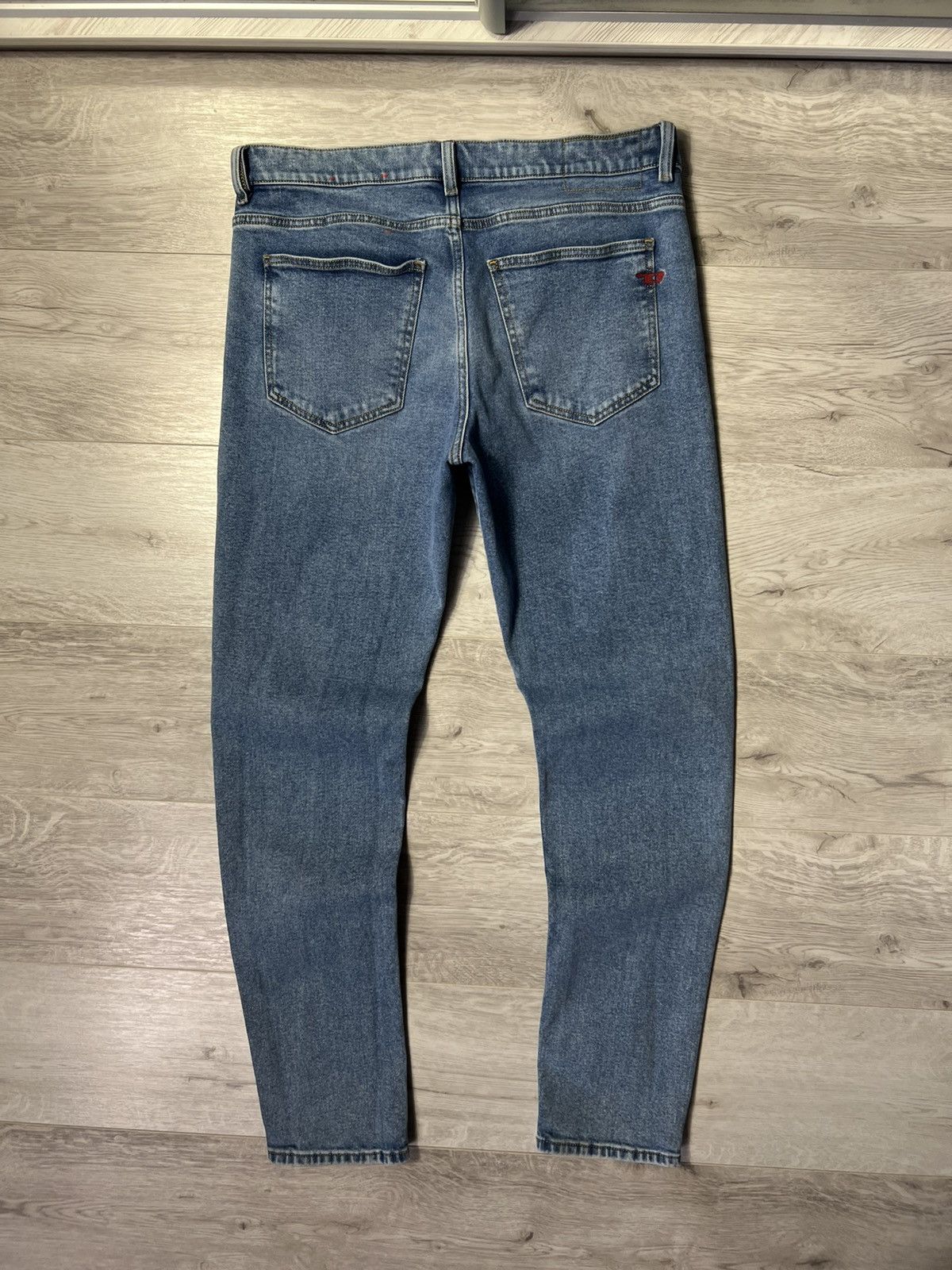 Diesel 2019 D-Strukt Jeans With Embroidered Logo Denim Pants