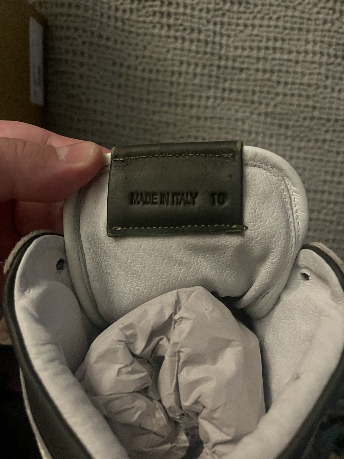 Rhude Rhecess Hi-Top Sneakers in Olive/Cream/White (Sz 10) Size US 10 / EU 43 - 11 Thumbnail