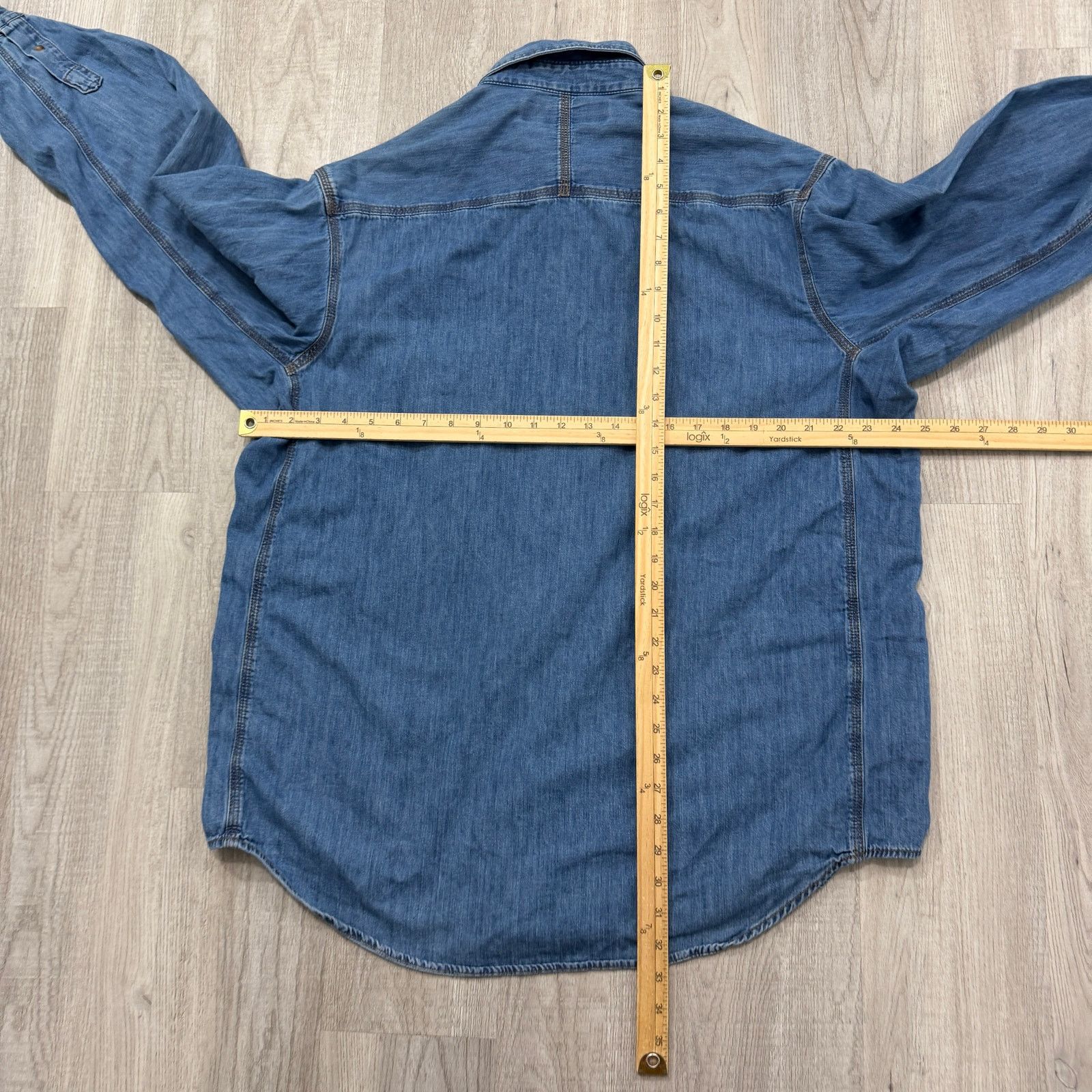 Wrangler Vintage Wrangler Riggs Workwear Denim Shirt Extra Large Size US XL / EU 56 / 4 - 6 Thumbnail