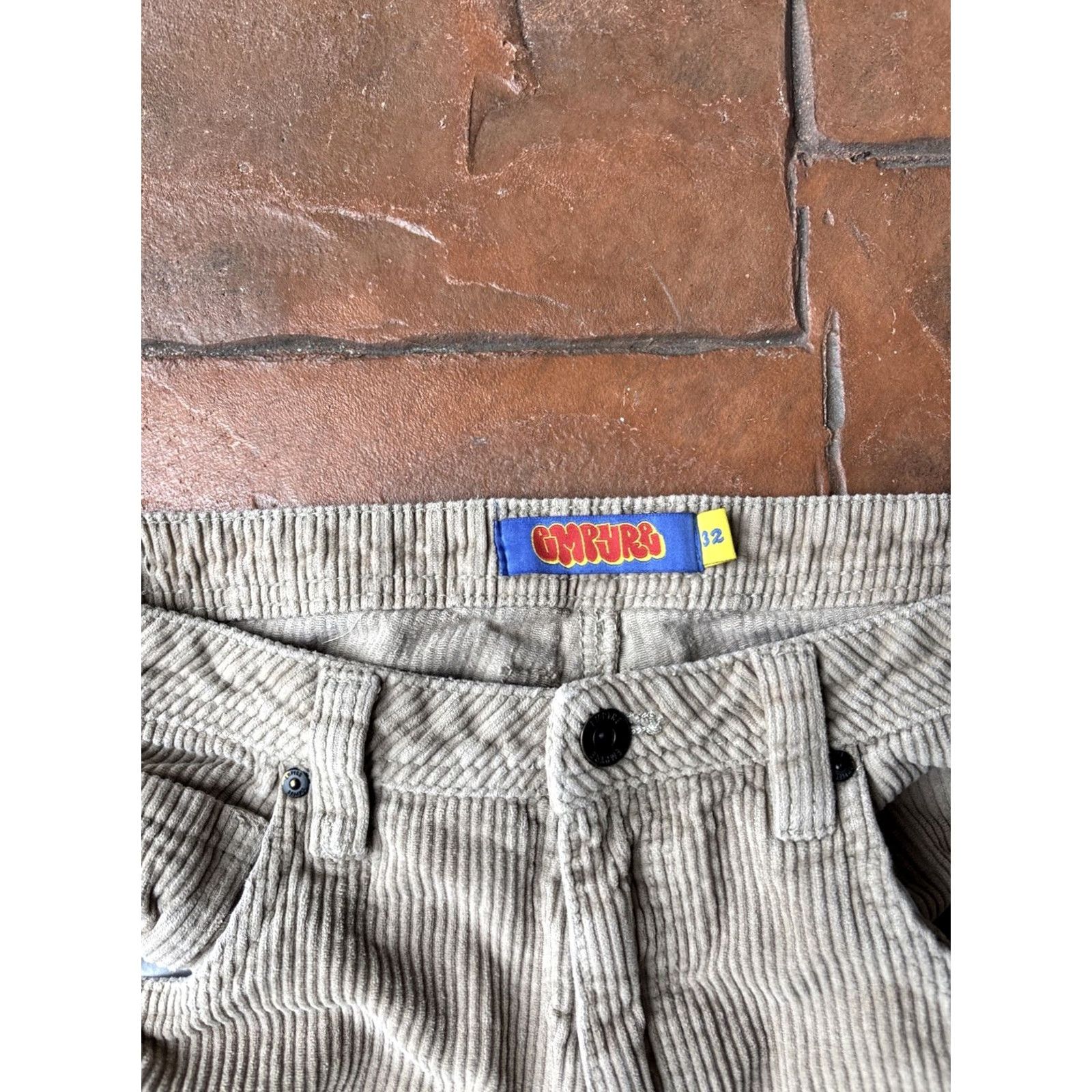 Empyre VINTAGE Empyre Pants Corduroy 32 Relaxed Baggy Straight 5-Pocket Tan Beige Mens Skin? Size US 32 / EU 48 - 2 Thumbnail