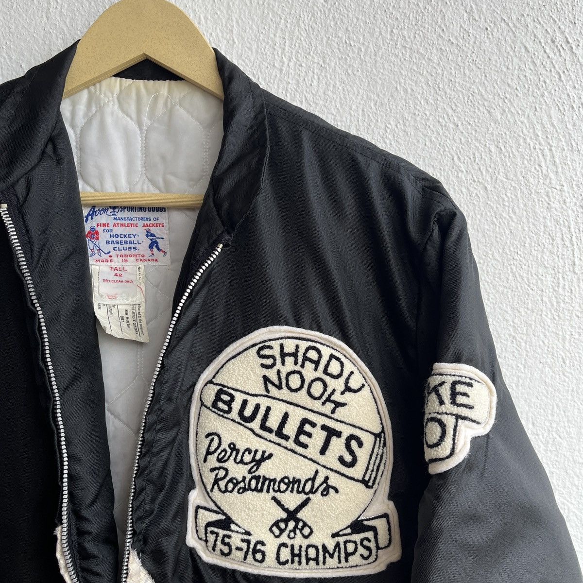 Other VINTAGE 1976 CANADA SHADY NOOK BULLETS 75-76 CHAMPS JACKET Size US L / EU 52-54 / 3 - 6 Thumbnail