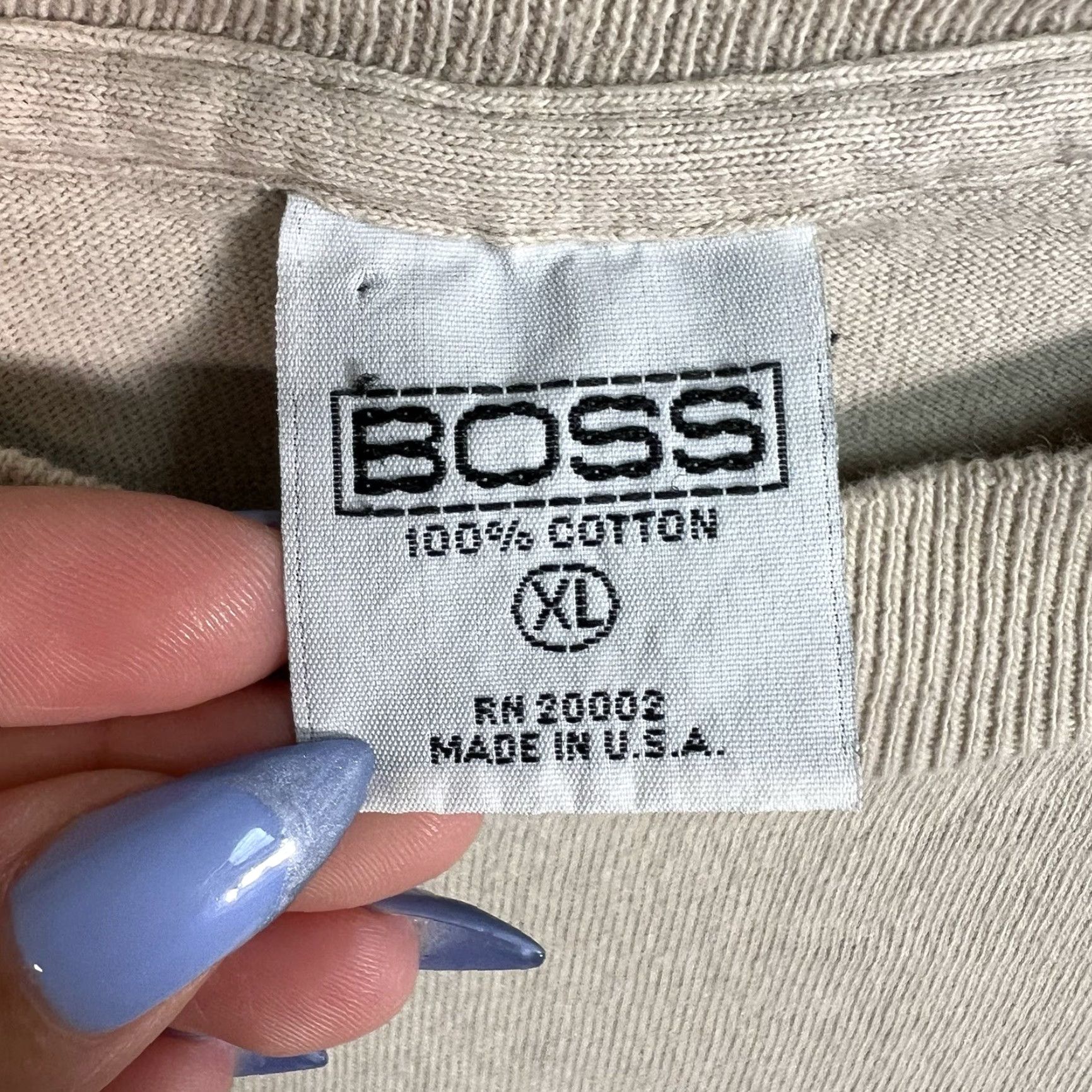 Vintage VINTAGE Boss Shirt Adult XL Beige 1990s Sportswear/Beach Mens Size US XL / EU 56 / 4 - 5 Thumbnail