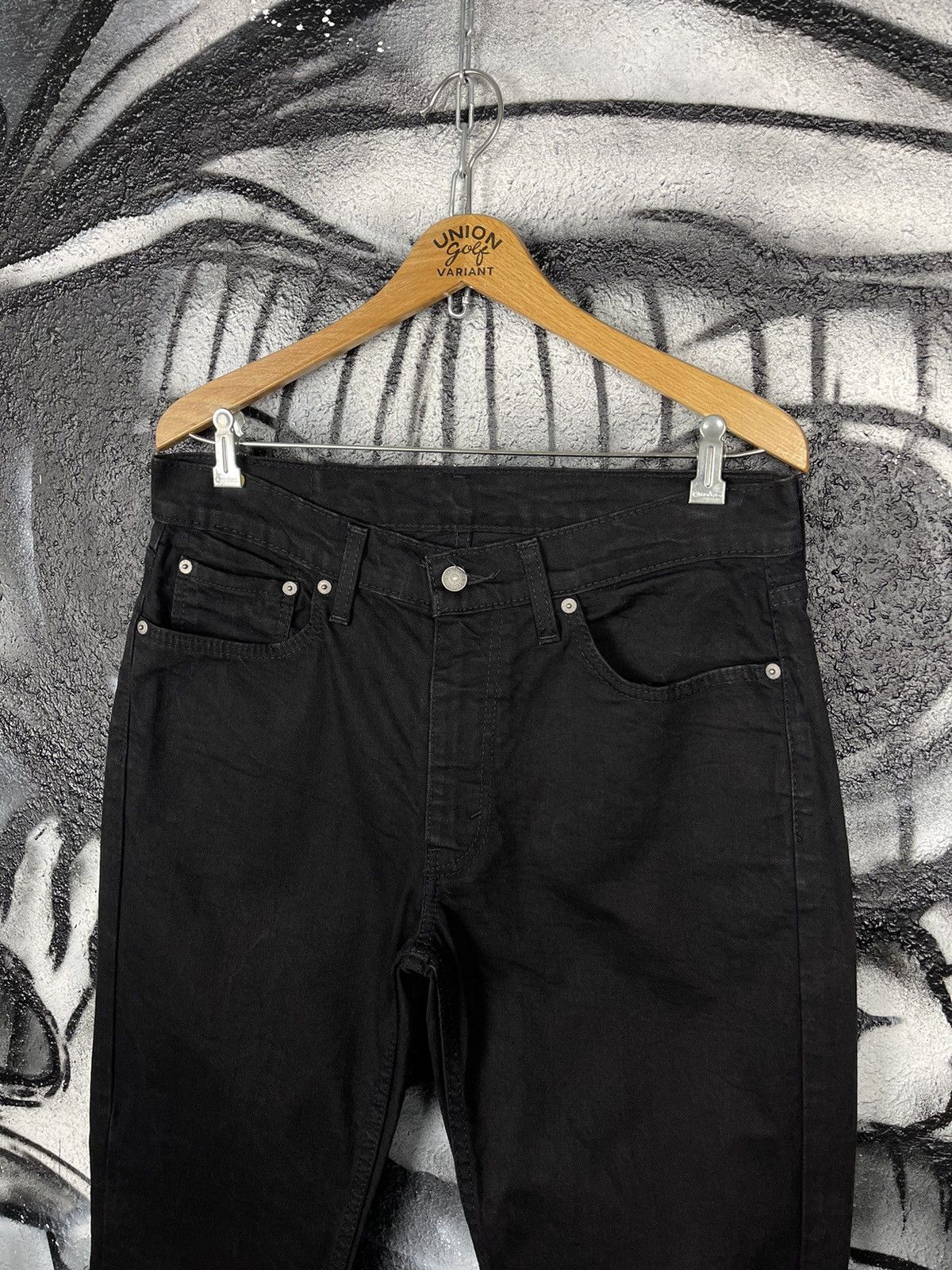Levi's Levi’s 514 Waterless Black Denim Jeans Men’s Size W33 L32 Size US 33 - 7 Thumbnail