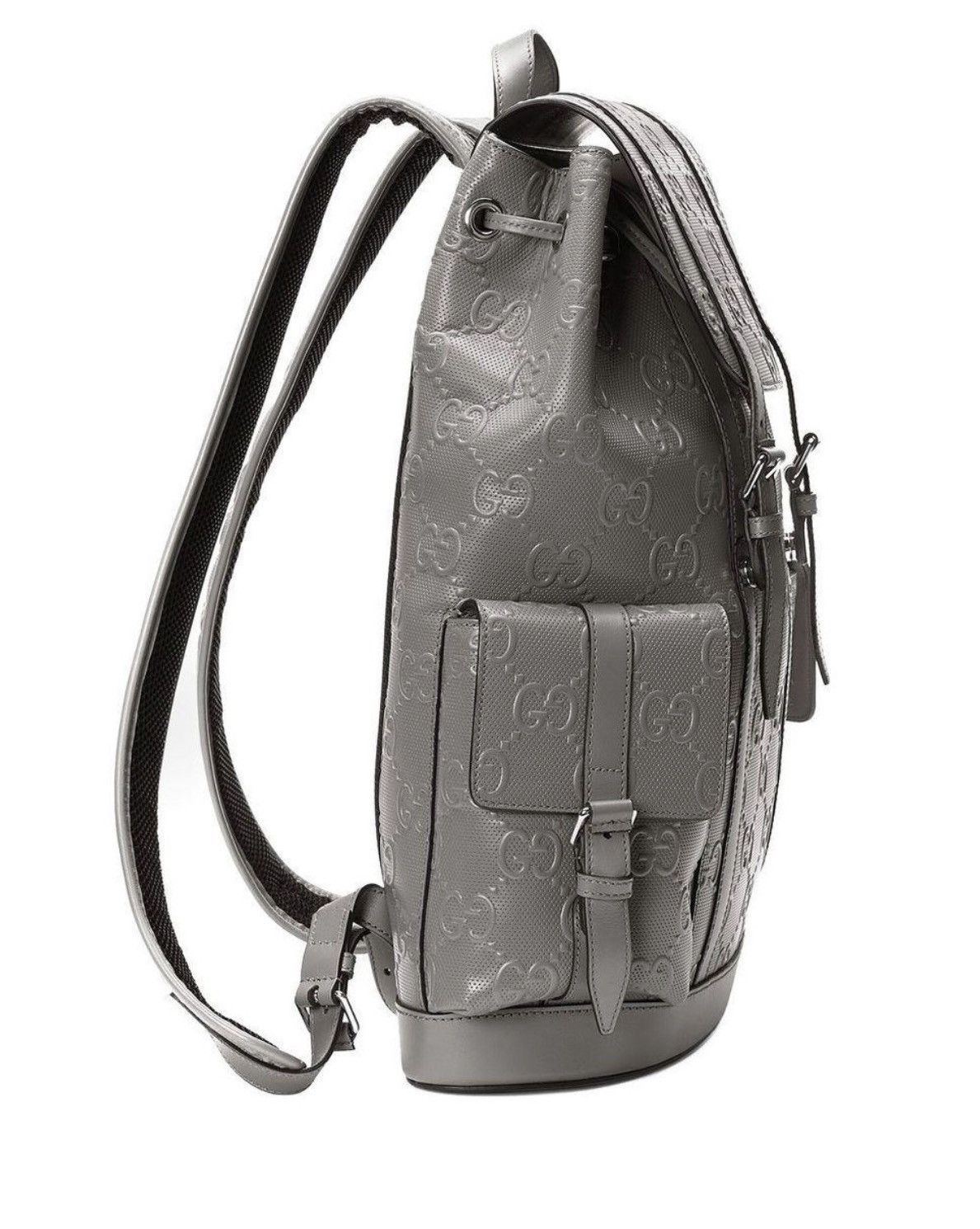 Gucci 💥LIMITED💥Gucci GG Leather Logo Embossed Backpack Size ONE SIZE - 3 Thumbnail