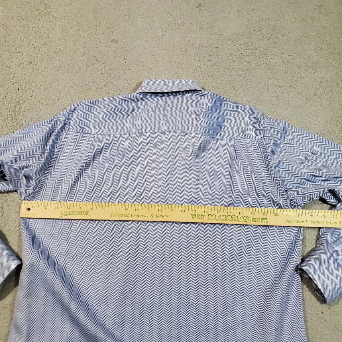 Paul Smith Paul Smith Mens Large Blue White Herringbone LS Dress Shirt Size US L / EU 52-54 / 3 - 11 Thumbnail