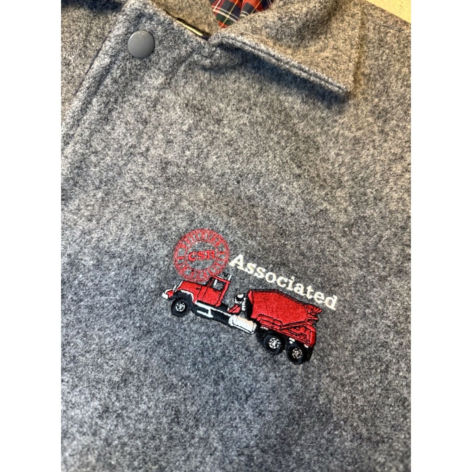 Vintage VINTAGE Grays Jacket Wool L Cam Bomber Men Gray Flannel Lined Zip Solid Sport 90s Girls? Size US L / EU 52-54 / 3 - 5 Thumbnail