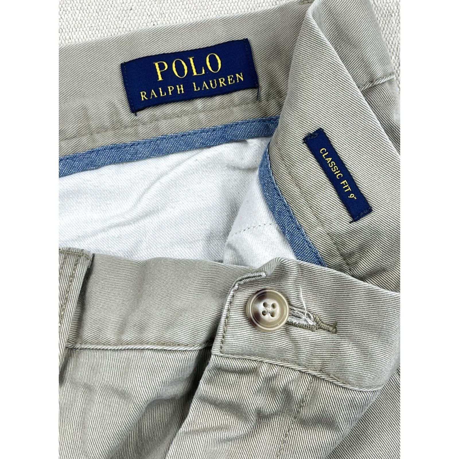 Polo Ralph Lauren Polo Ralph Lauren Men's Golf Shorts 33 Beige Classic Flat Front Cotton Twill Casual Chino Size US XS / EU 42 / 0 - 3 Thumbnail