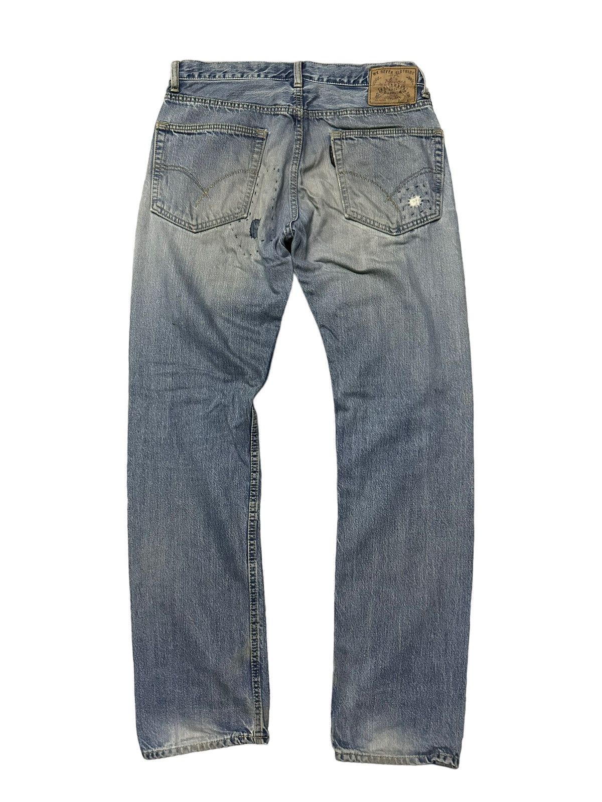 Blue Blue Japan H.R market blue blue sashiko boro blue denim jeans Size US 32 / EU 48 - 2 Thumbnail