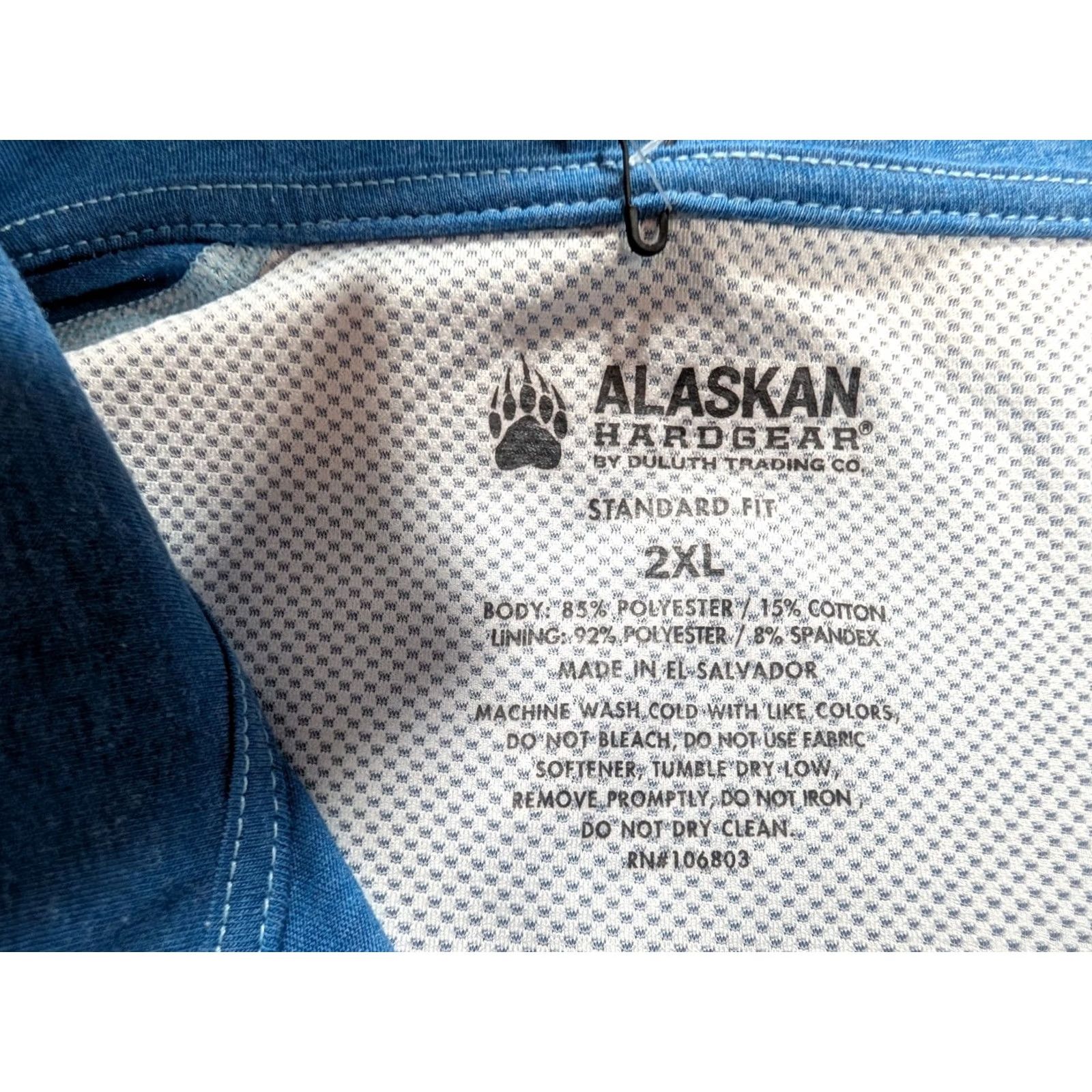 Vintage Duluth Alaskan Hardgear Fishing Shirt 2XL Blue 1/4 Zip Stretch UV Outdoors Vented Mens Regular Knit Shirt Size US XXL / EU 58 / 5 - 4 Thumbnail