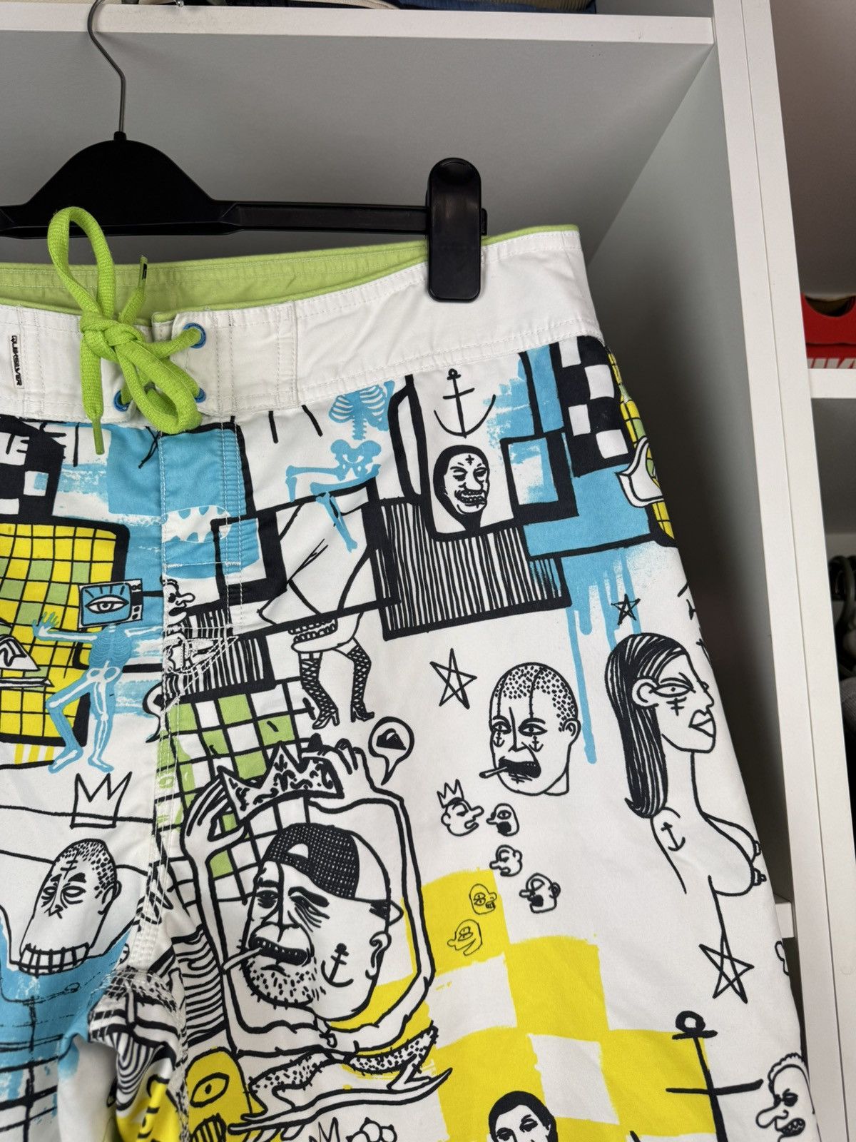 Quiksilver Quiksilver Off The Lip Board Shorts Swim Trunks Graffiti Y2K Size US 34 / EU 50 - 6 Thumbnail